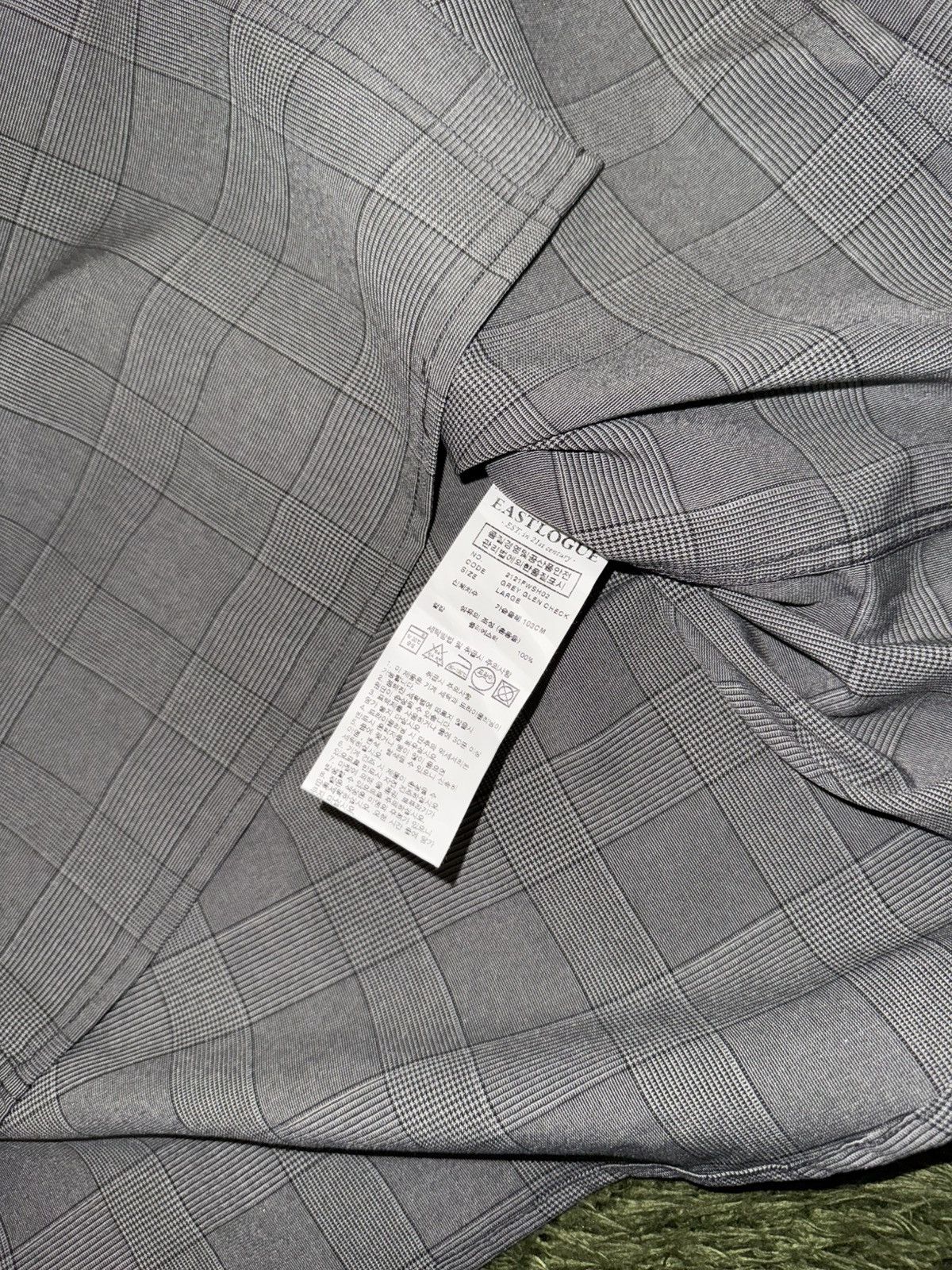 EASTLOGUE [L] Eastlogue 21FW Glen Check Utility Poly Shirt Size US L / EU 52-54 / 3 - 6 Thumbnail