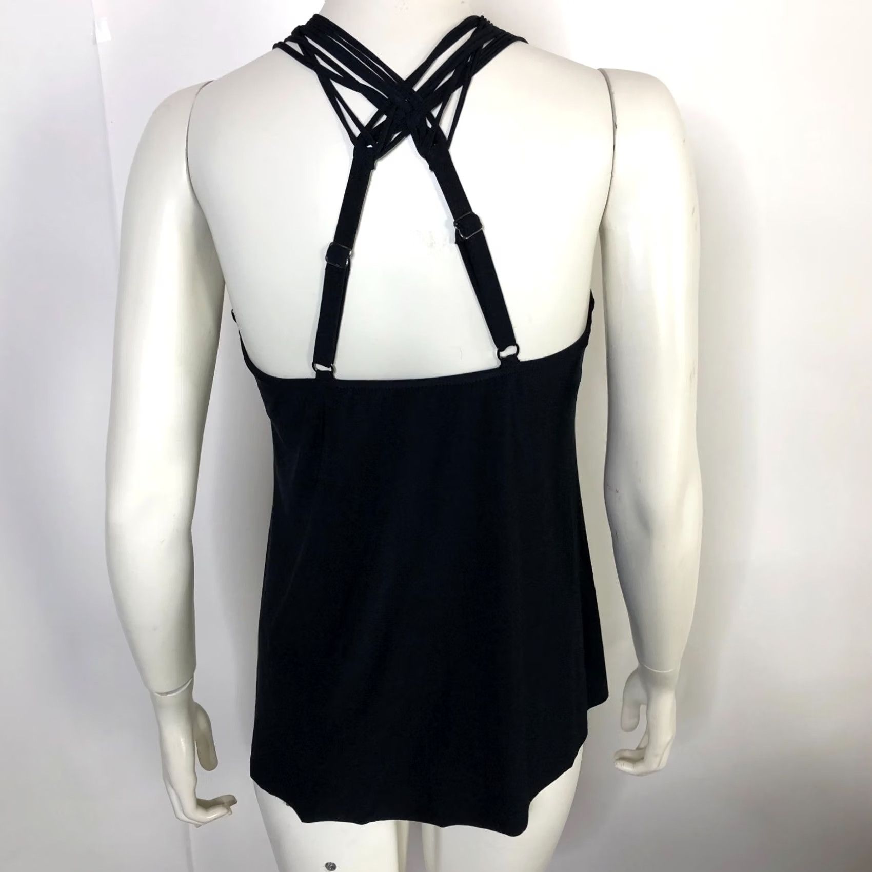 Vintage Magicsuit Tankini Top Swim Top Racerback Padded Black 8 MINT Women Tankini Beach Classic Adult XS? Size M / US 6-8 / IT 42-44 - 3 Thumbnail