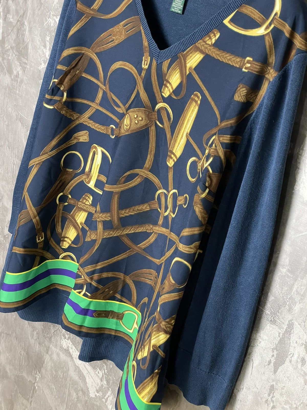 Ralph Lauren Ralph Lauren Belts Printed Longsleeve Pullover Jumper Size L / US 10 / IT 46 - 8 Thumbnail