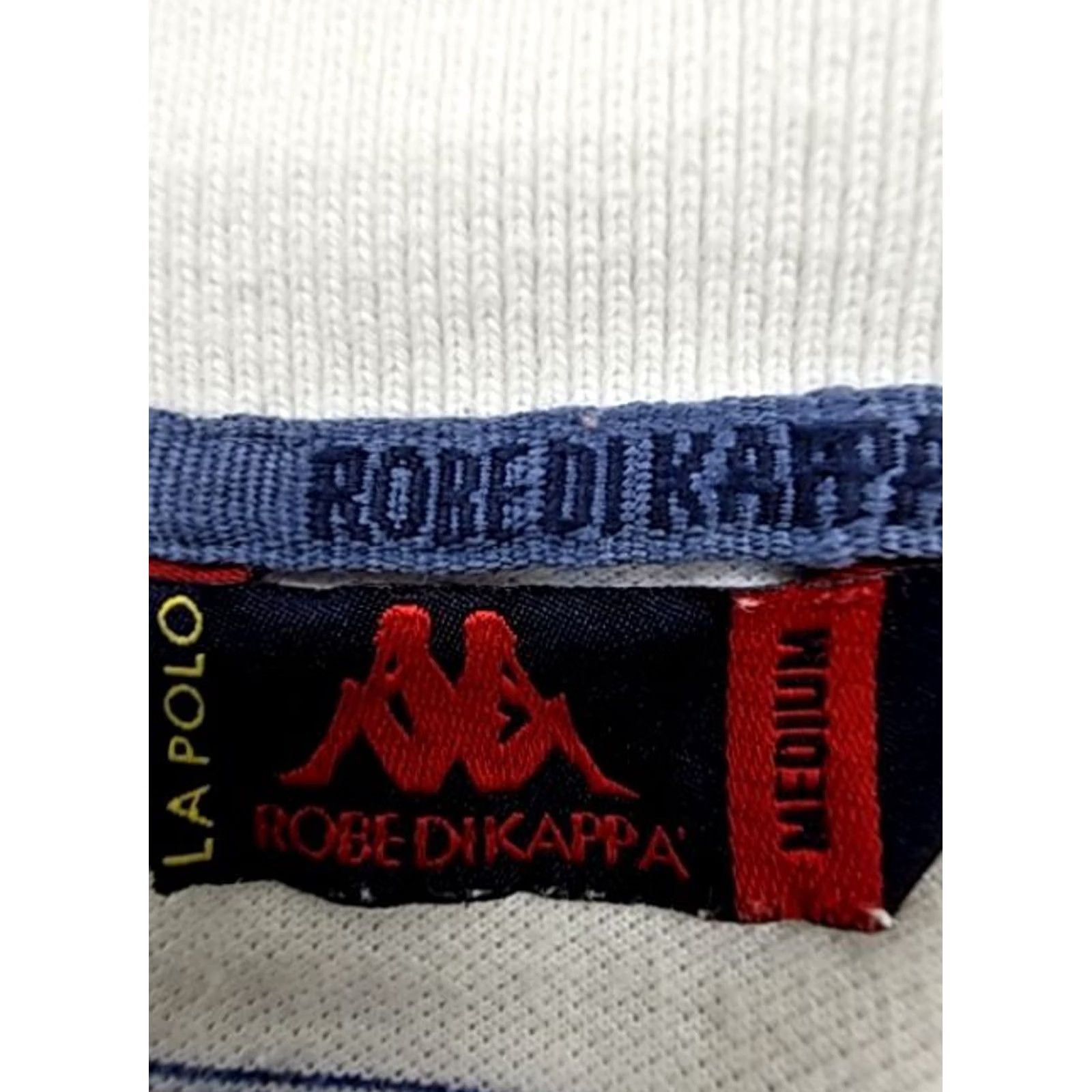 Kappa Robe Di Kappa Men’s Polo Short Sleeve White Striped Cotton Medium Size US M / EU 48-50 / 2 - 3 Thumbnail