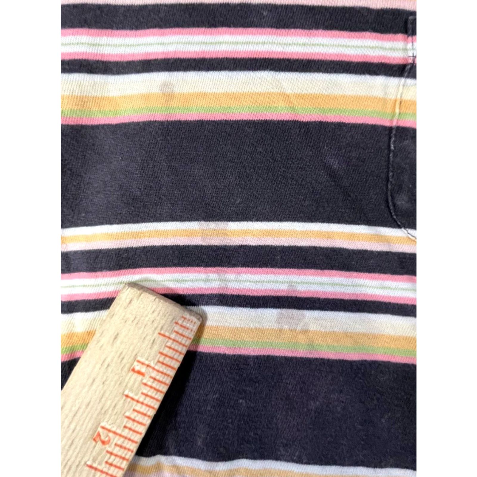Billabong Billabong Cropped Short Sleeve Tee Striped Women Size S Multicolor Crew Neck Pockets T-Shirt Size 28" / US 6 / IT 42 - 6 Thumbnail