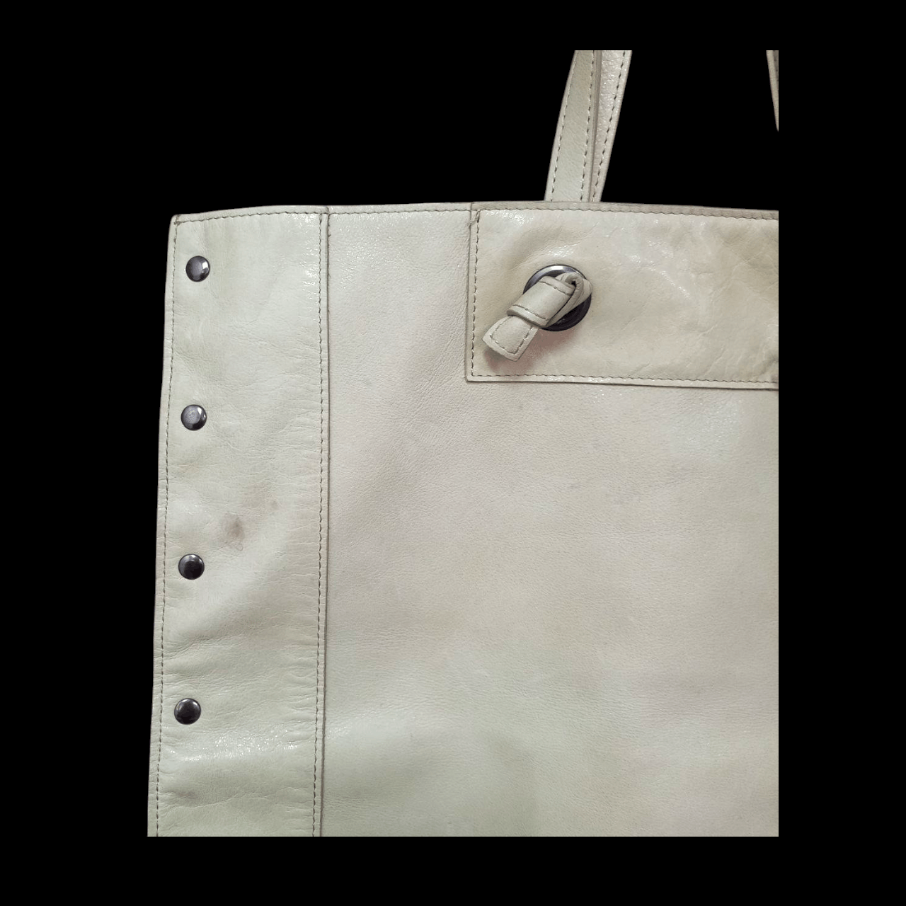 French Connection Christian Aujard Paris Beige Genuine Leather Tote Bag Size ONE SIZE - 5 Thumbnail