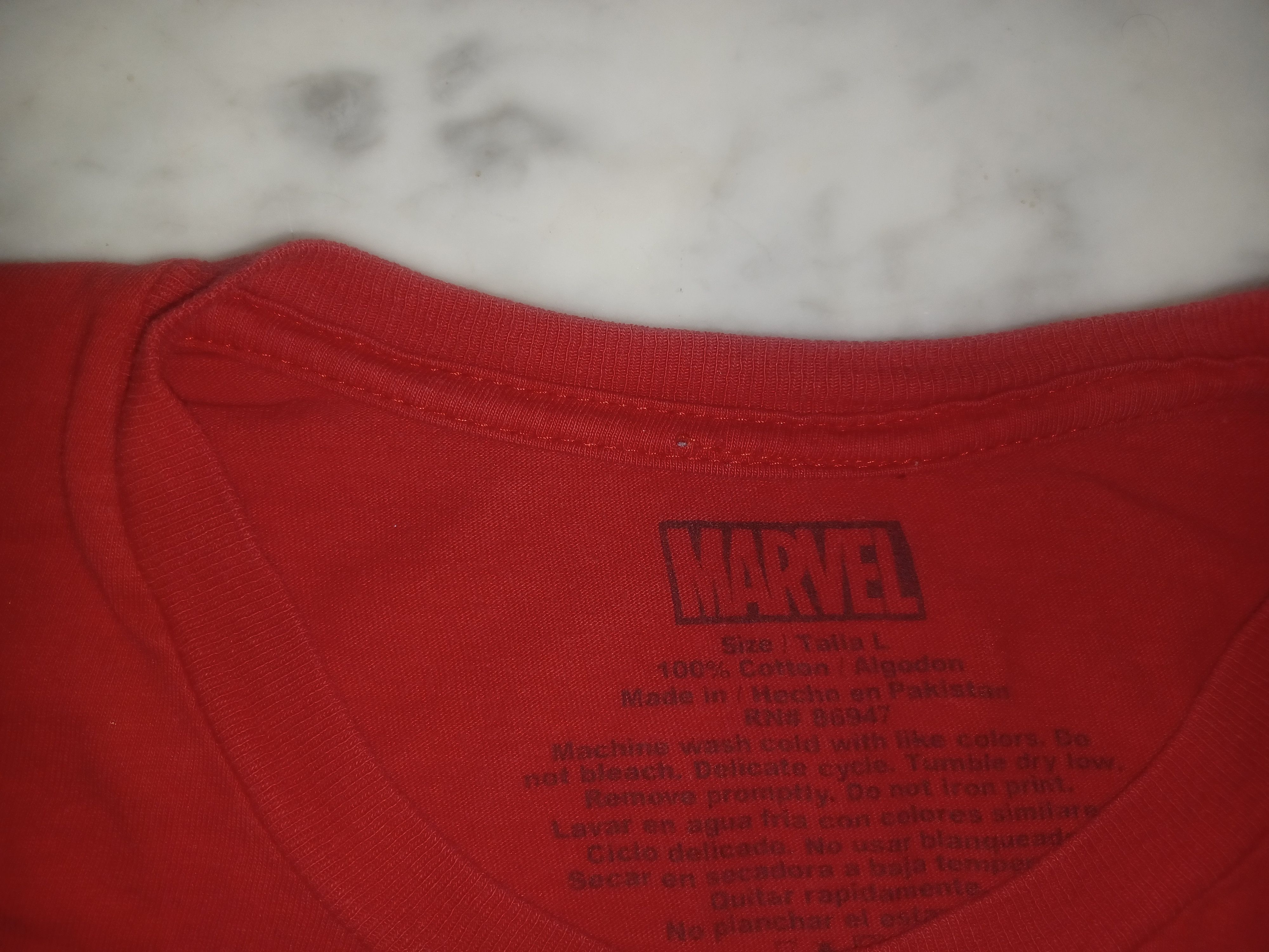 Marvel Comics Marvel Men's Dead Pool Graphic Tee Large Red Size US L / EU 52-54 / 3 - 3 Thumbnail