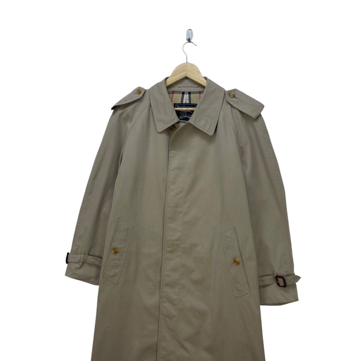 Autumn Cashmere × Burberry × Vintage 💥Vintage Burberrys Nova Check Trench Coat Jacket Size US M / EU 48-50 / 2 - 4 Thumbnail