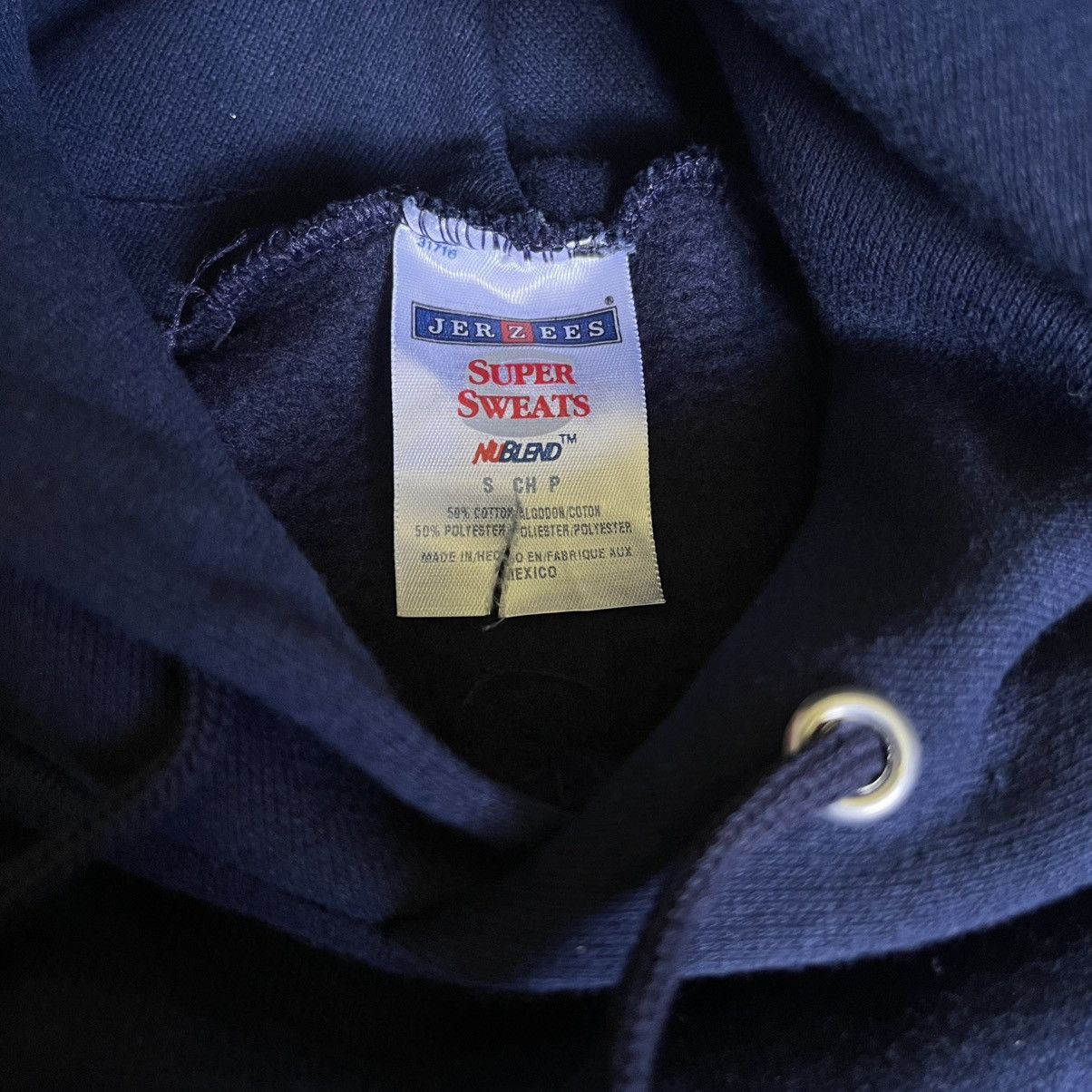 Jerzees Vintage 2000s Jerzees Russell Athletic Navy Blank Hoodie Y2K Size US S / EU 44-46 / 1 - 2 Thumbnail