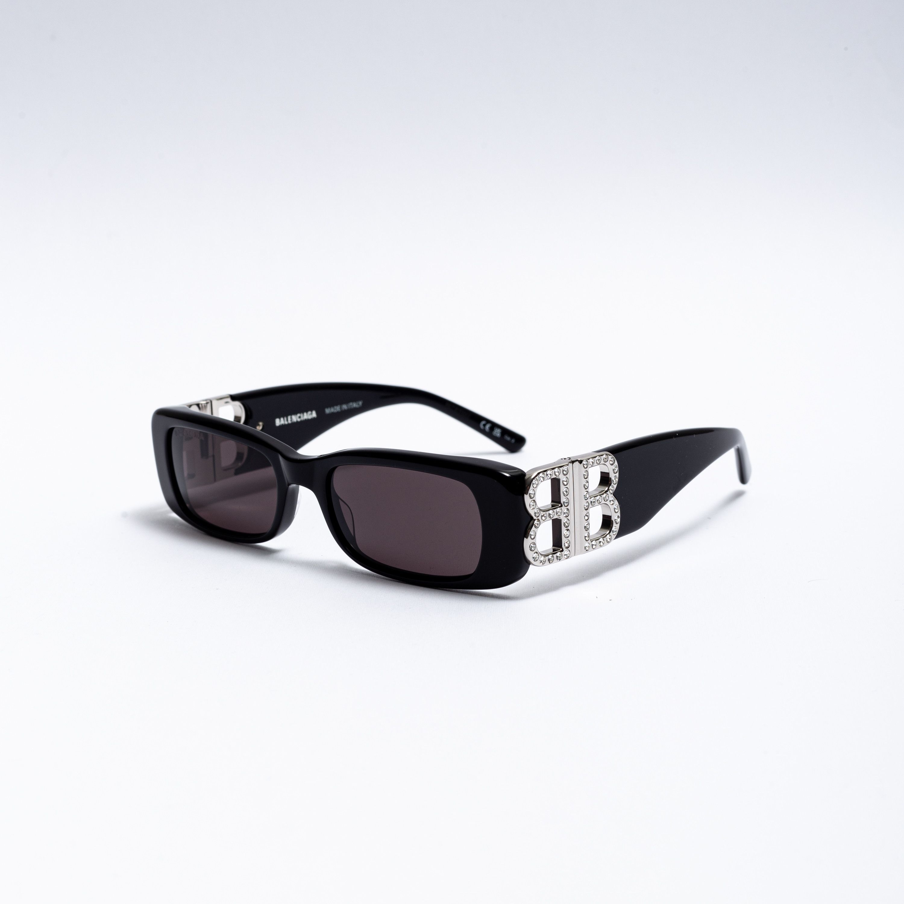 BALENCIAGA BB0096S 017 Sunglasses BLACK/SILVER