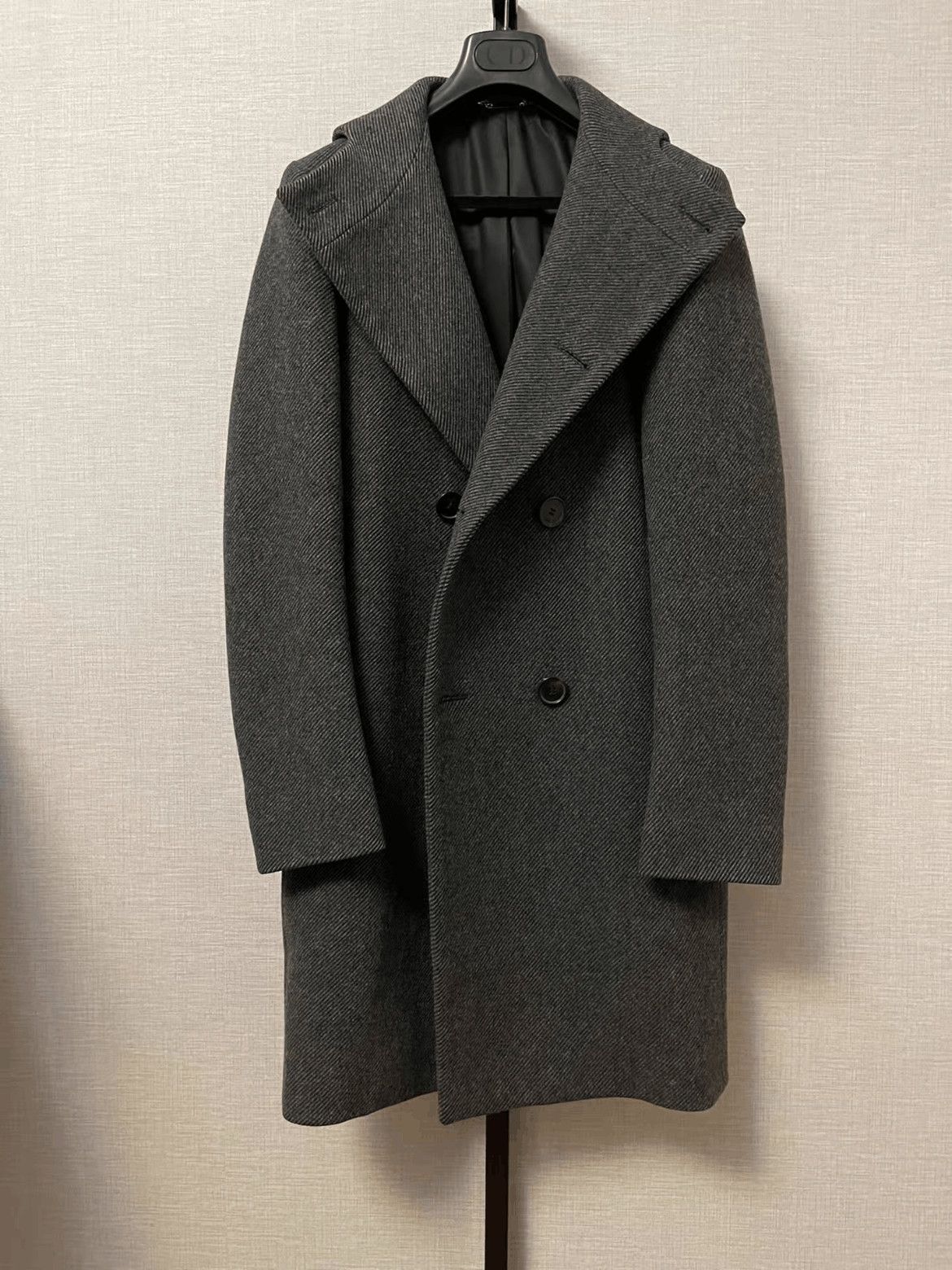 Dior homme 04AW フード付きコート 44 Pea Wool Trench Armor Lux Sz 44 Dior Homme 04AW Hooded Wool Coat