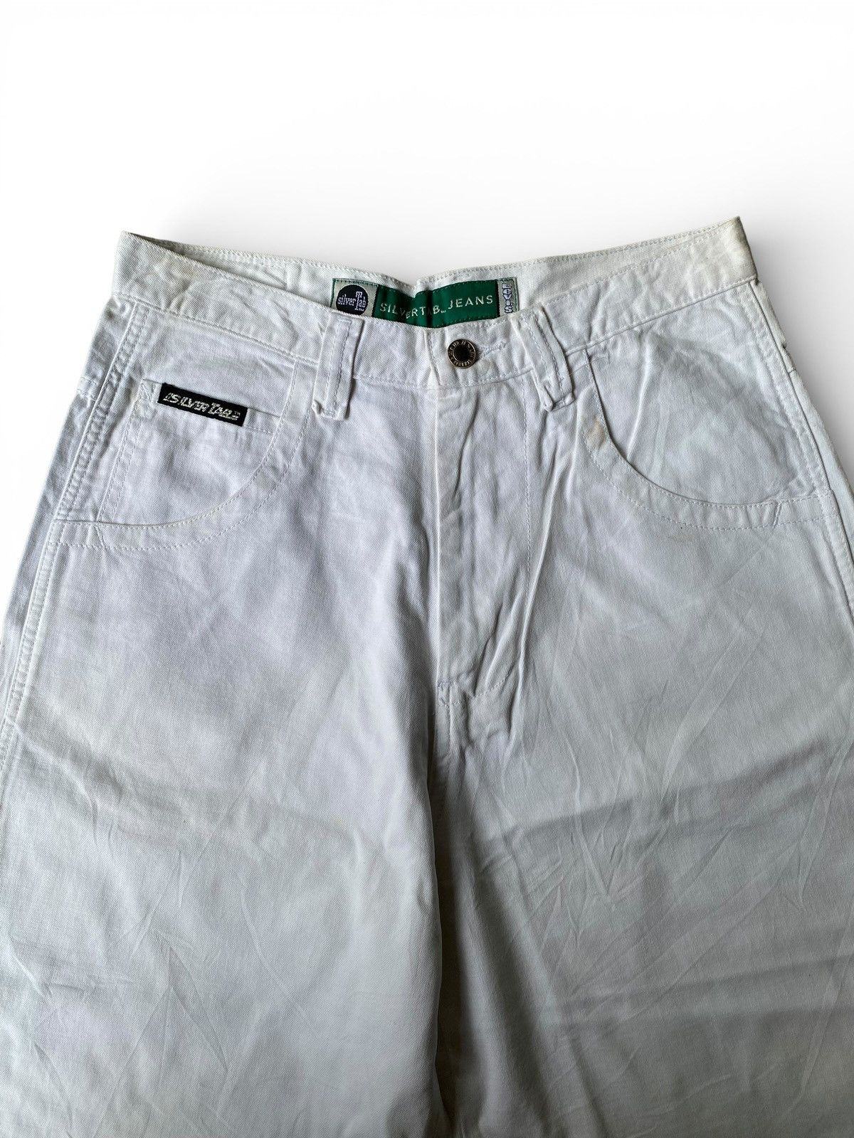 Levi's Vintage 1990’s Baggy Levis Silvertab Jeans green tag Jorts Size US 28 / EU 44 - 3 Thumbnail