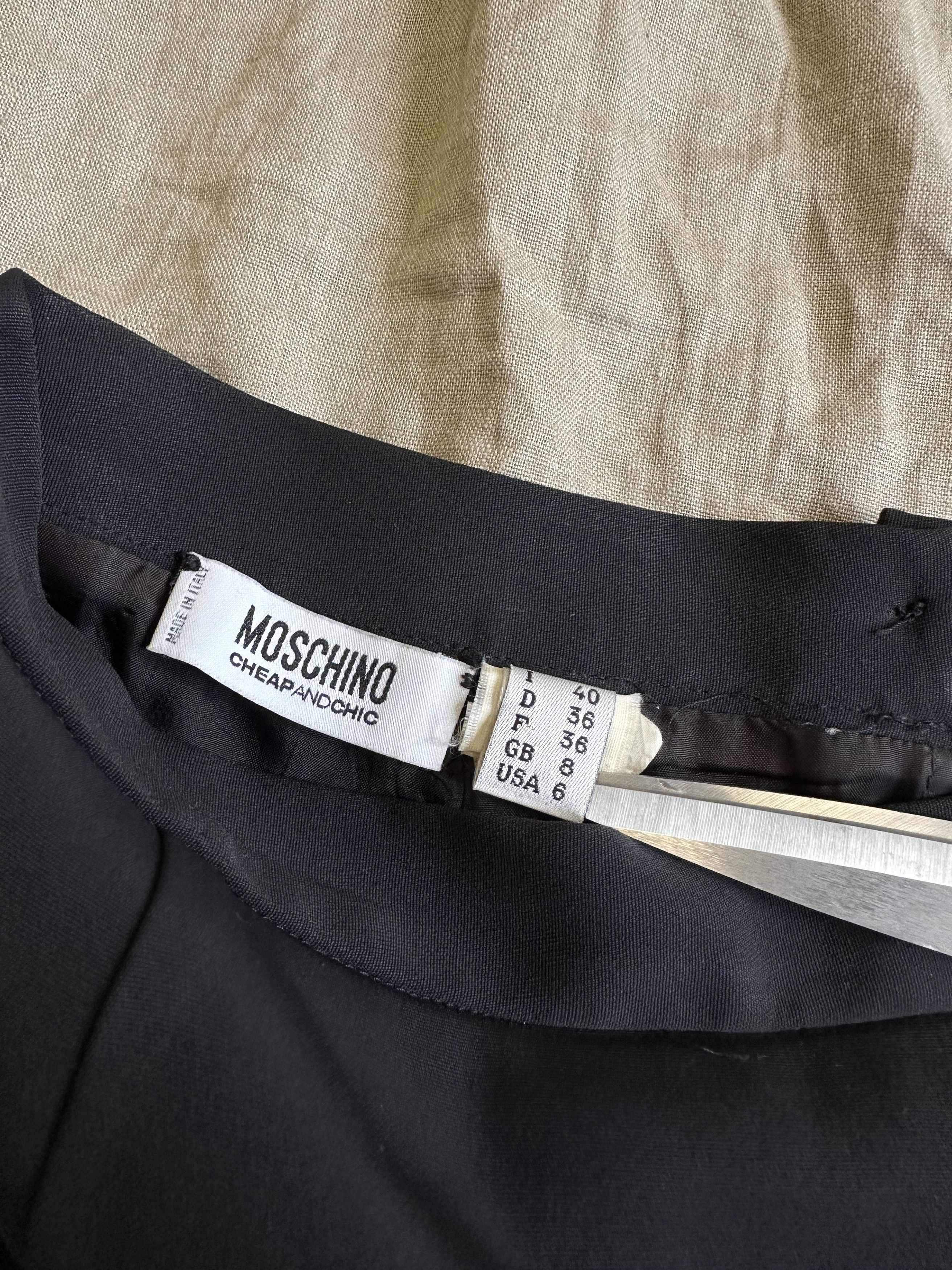 Moschino Moschino Cheap and Chic Vintage Wool Skirt 6491AC Size 28" / US 6 / IT 42 - 2 Thumbnail