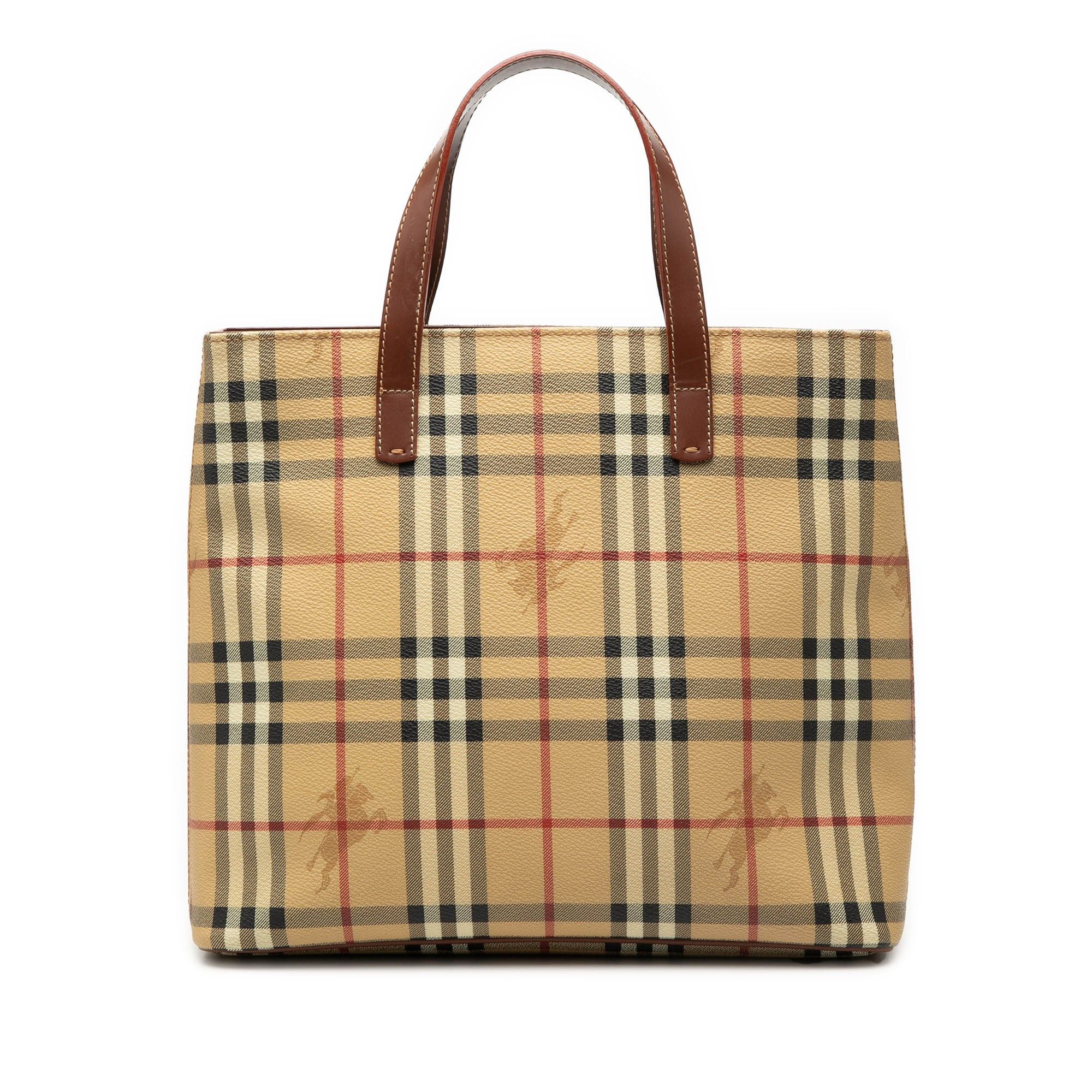 Burberry Haymarket Check Coated Canvas Tote Size ONE SIZE - 1 Thumbnail