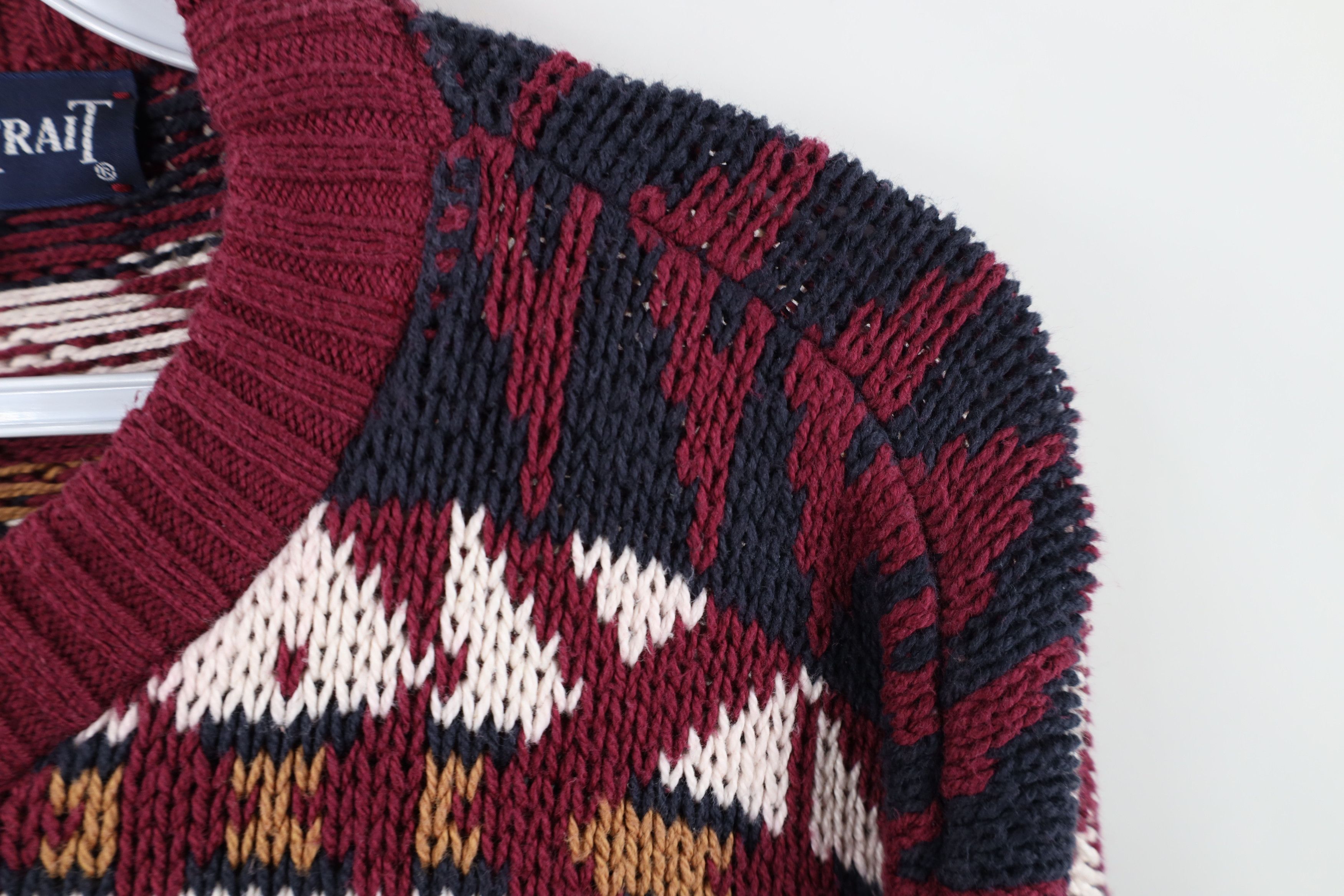 Vintage Vintage 90s Streetwear Knit Crewneck Sweater Cotton USA Size US XL / EU 56 / 4 - 7 Thumbnail