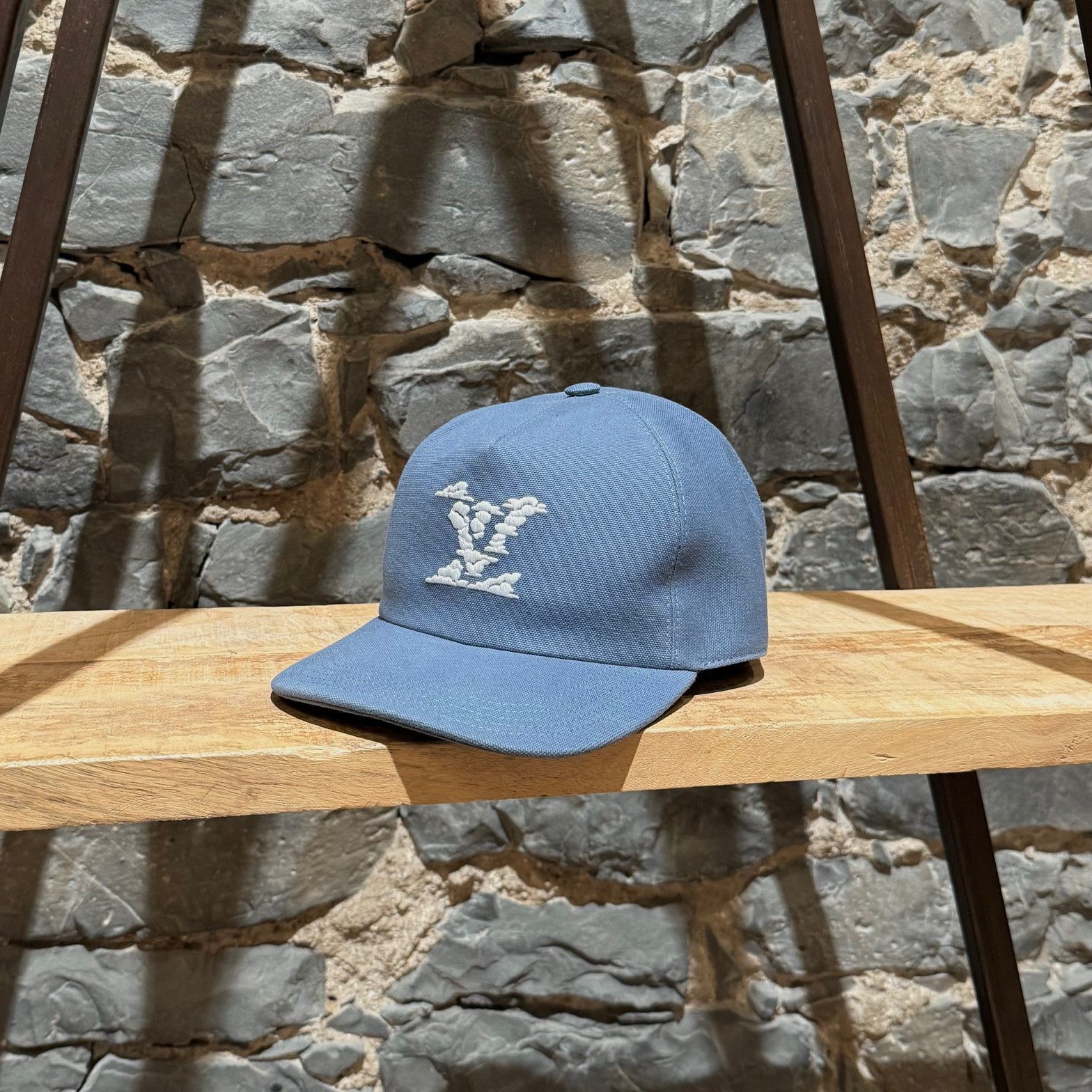 Louis Vuitton FW20 Blue Clouds LV Embroidered Cap