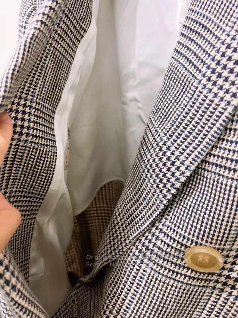Brunello Cucinelli Brunello Cucinelli Plaid Linen Blazer Size XS / US 0-2 / IT 36-38 - 6 Thumbnail