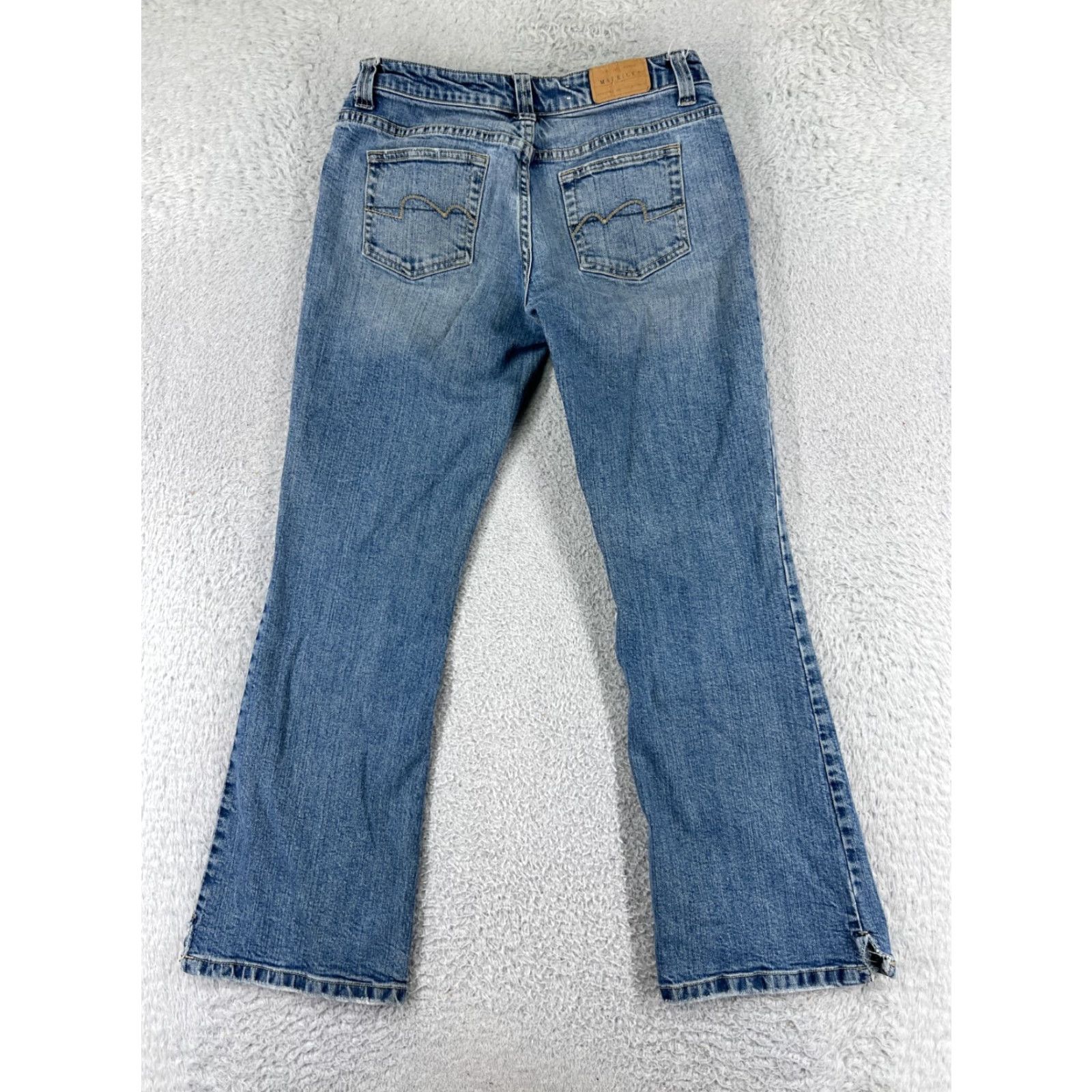 Vintage Maurices Jeans Women 5 Blue Denim Bootcut Cotton Blend Slim Stretch Inseam 27 in Black Label? Size 27" / US 4 / IT 40 - 2 Thumbnail