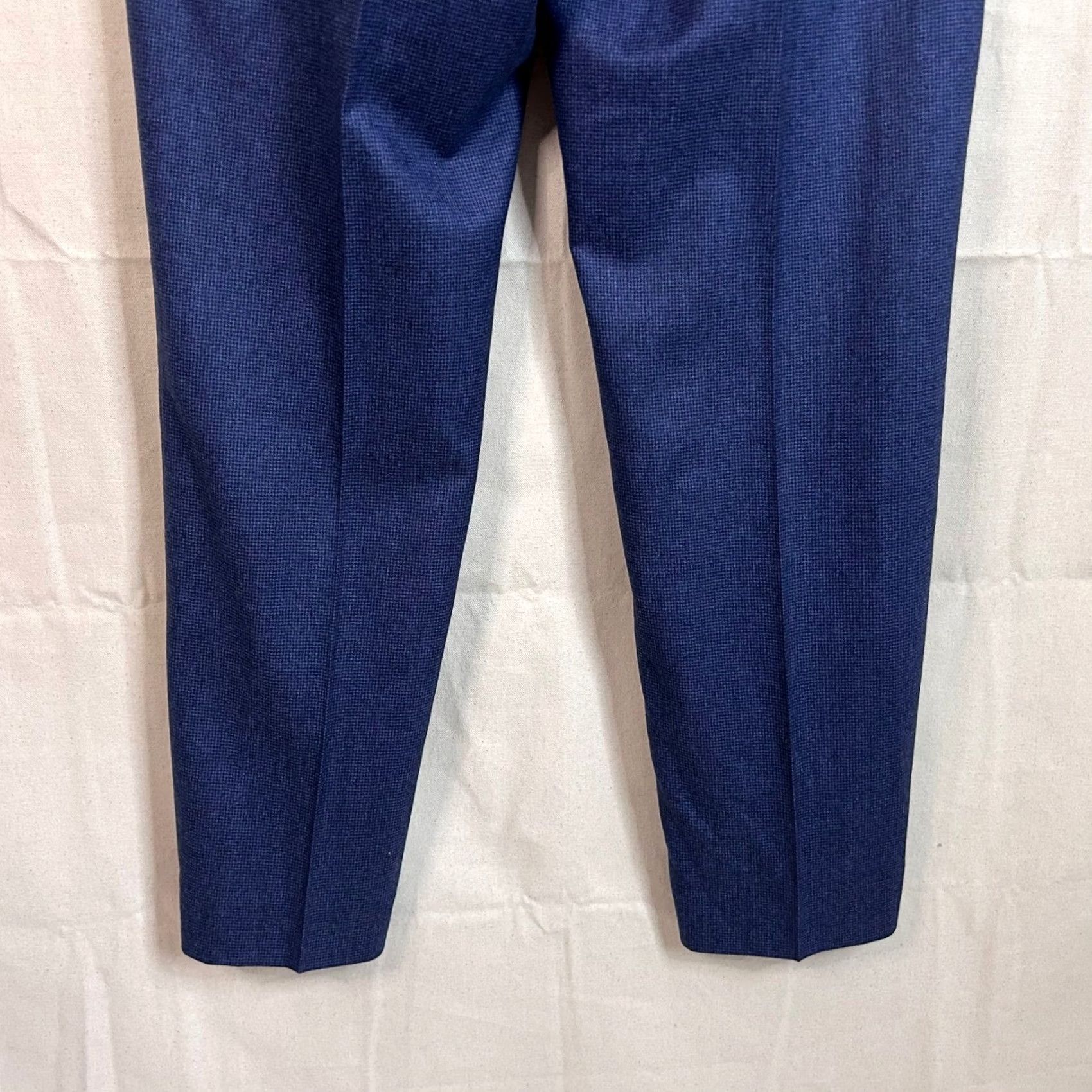 Banana Republic Banana Republic 36R Tailored Slim Fit Dress Pant Flannel Wool Plaid Blue Mens Size US 36 / EU 52 - 8 Thumbnail