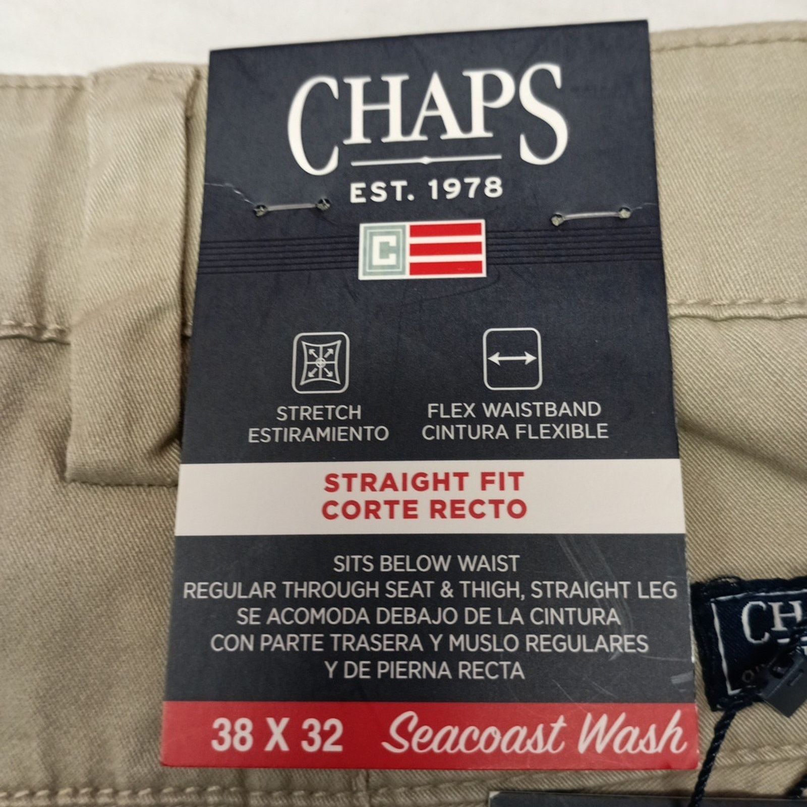 Chaps Chaps Straight Fit Chino Pants Men's Size 38x32 Khaki Size US 38 / EU 54 - 2 Thumbnail