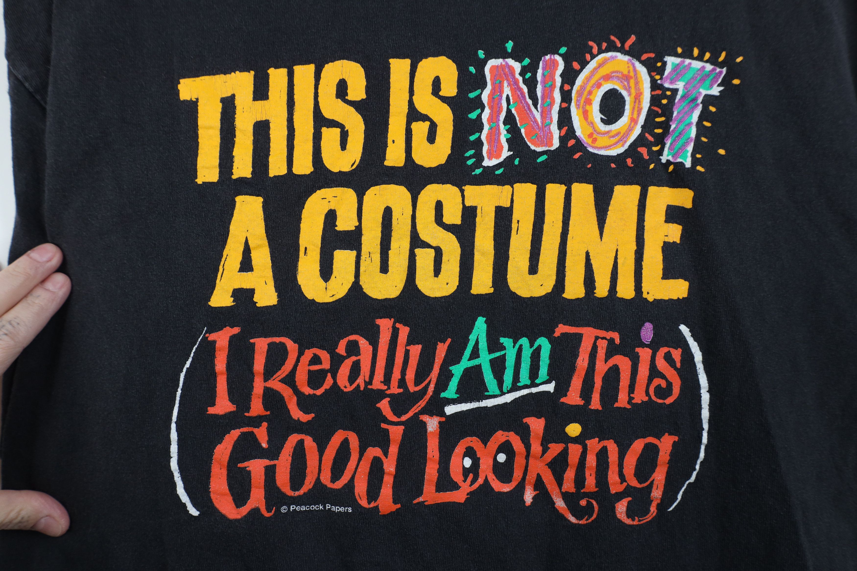 Vintage Vintage 90s Halloween This Is Not A Costume Looking T-Shirt Size L / US 10 / IT 46 - 4 Thumbnail