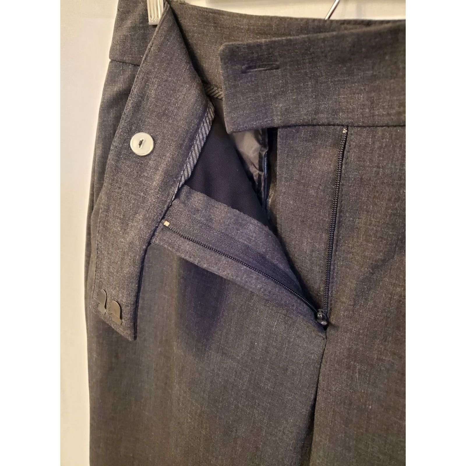Charter Club Charter Club Tummy Slimming Wide Leg Pants Dark Grey Womens Sz 12 Office Size 34" / US 12 / IT 48 - 6 Thumbnail