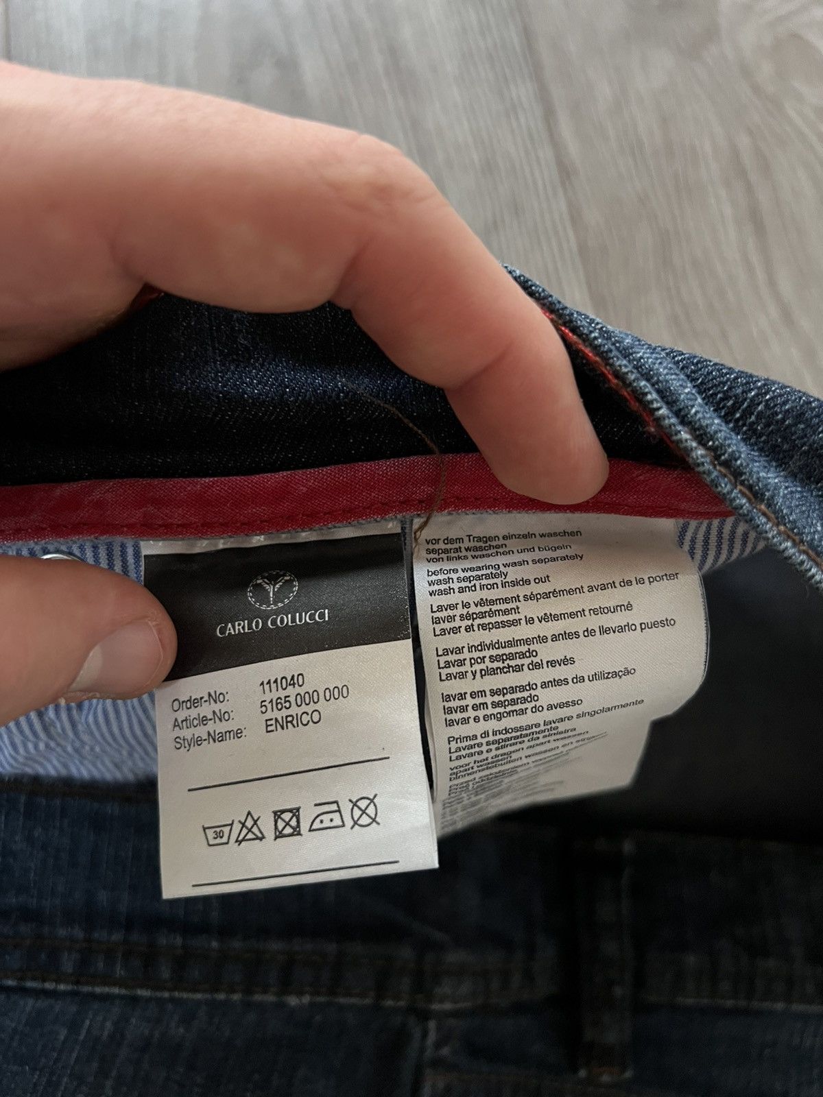 Vintage ‼️Vintage Carlo Colucci Enrico Tapered Dark Blue Denim Jeans‼️ Size US 40 / EU 56 - 9 Thumbnail