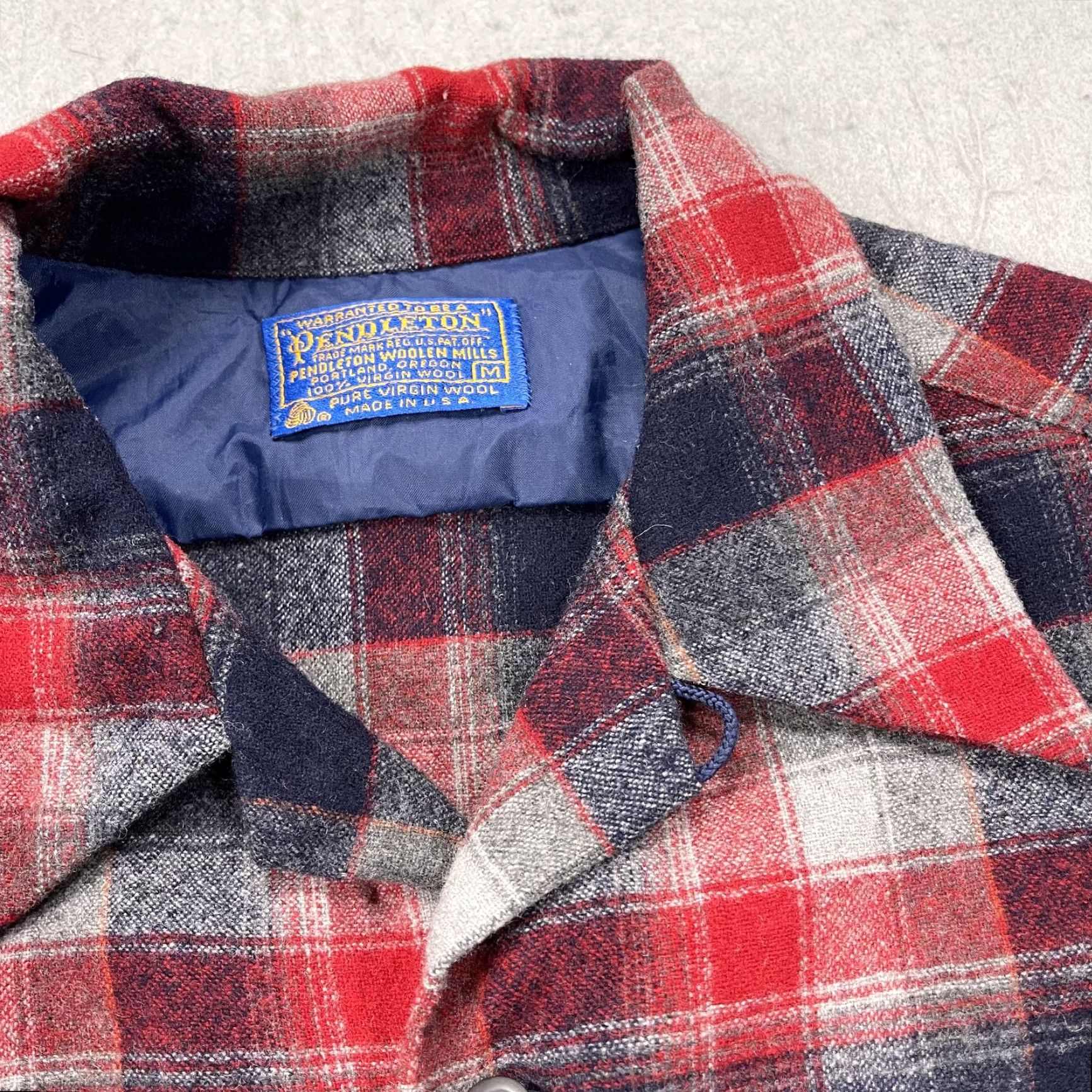 Pendleton VINTAGE Pendleton Board Shirt Mens M Red Blue Plaid Wool Flannel Button-Up Casual Travel USA 90s Mens Size US M / EU 48-50 / 2 - 4 Thumbnail
