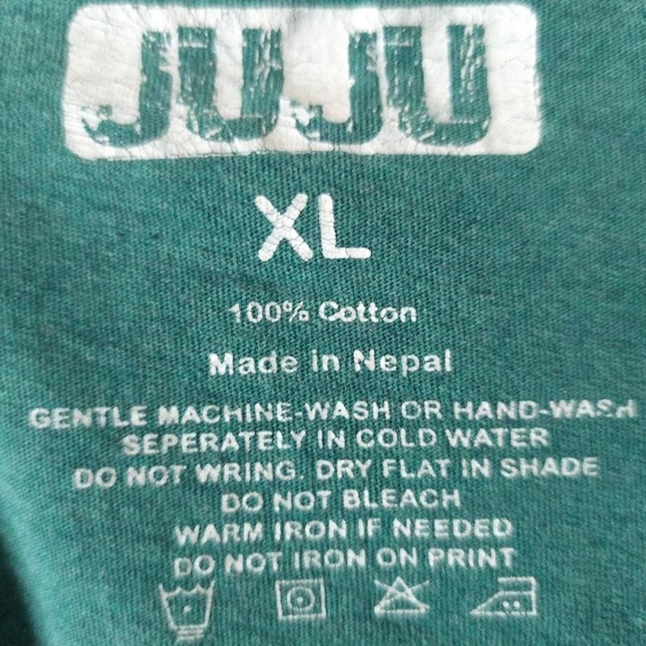 Vintage JuJu Bajra Mandala T Shirt Womens XL Green Nepal Size XL / US 12-14 / IT 48-50 - 6 Thumbnail