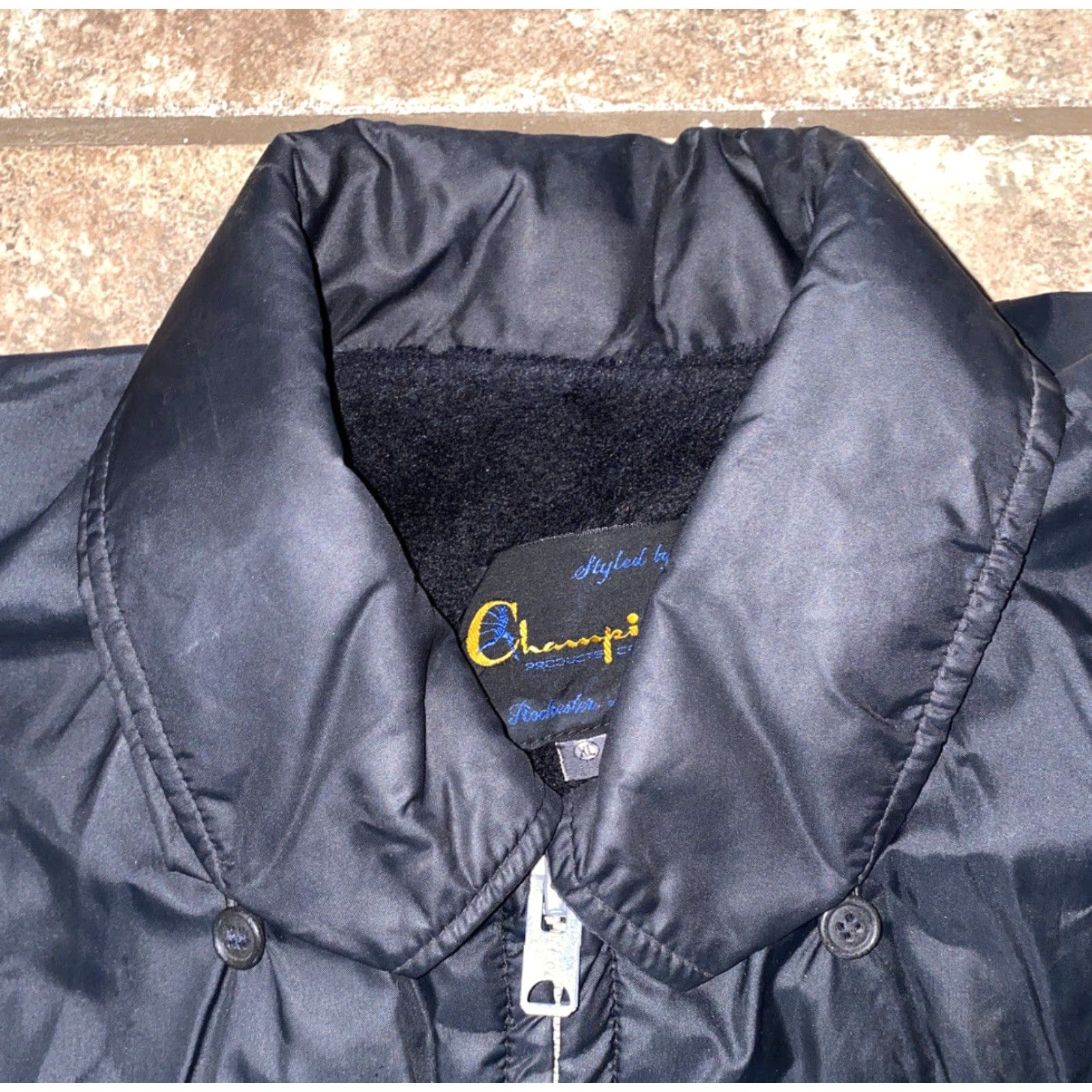Champion Champion Jacket Men XL Black Fleece Lined Full Zip Football Whitehall Mens Size US XL / EU 56 / 4 - 4 Thumbnail