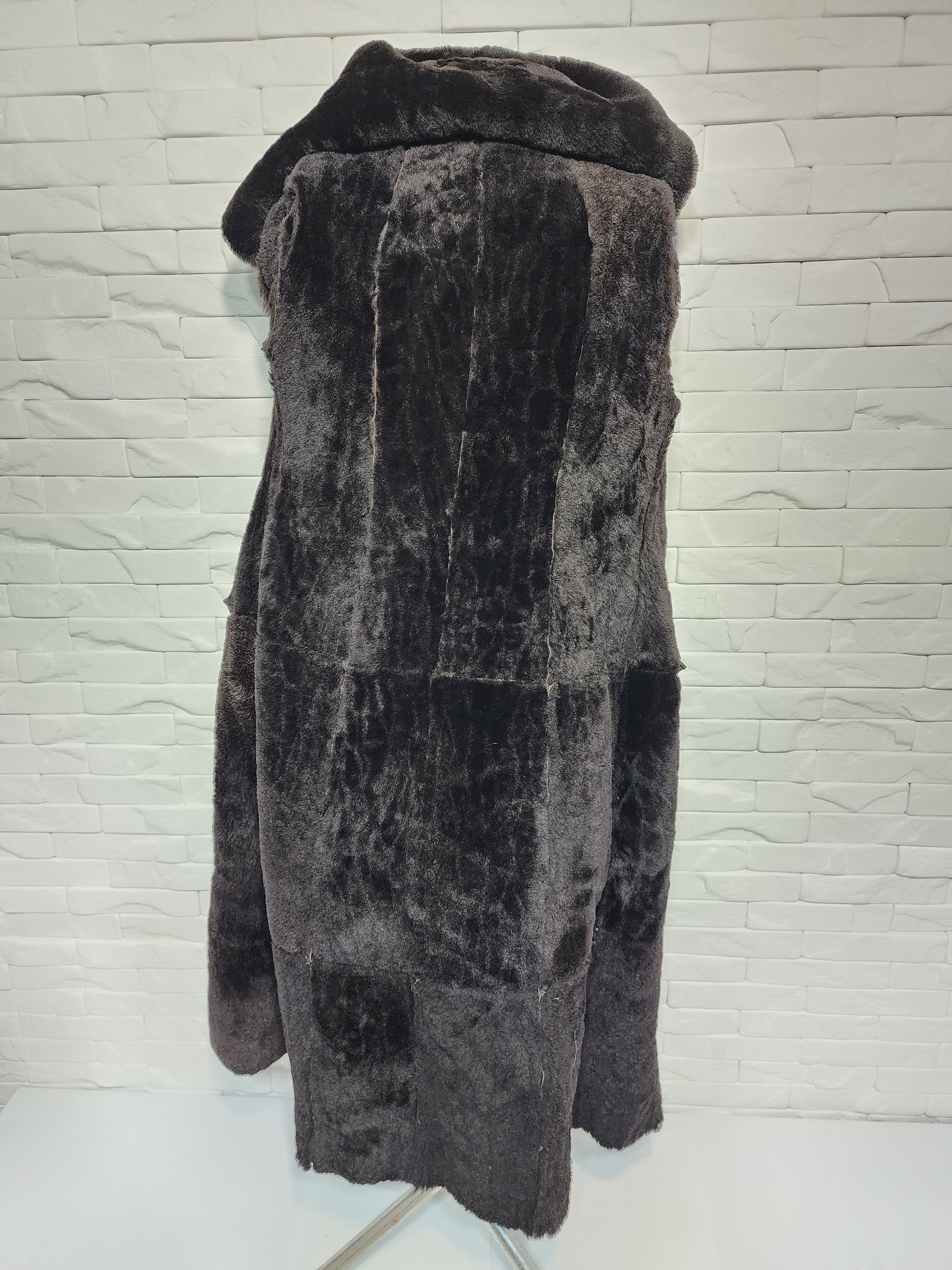 Designer Brown Women's Sheepskin Coat Size M / US 6-8 / IT 42-44 - 7 Thumbnail