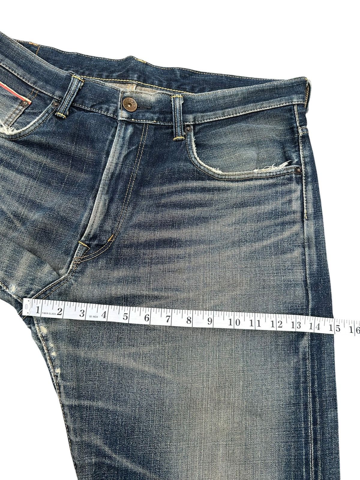 Kapital Vintage Buckle Back Edwin Selvedge Distressed Denim Jeans Size US 39 - 19 Thumbnail