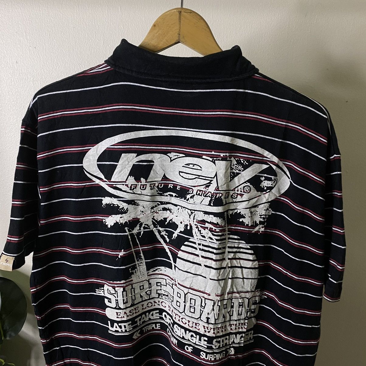 Vintage Vintage 2000s Nev Surf Stripes Polo Tee Surfing Style Size US XL / EU 56 / 4 - 2 Thumbnail
