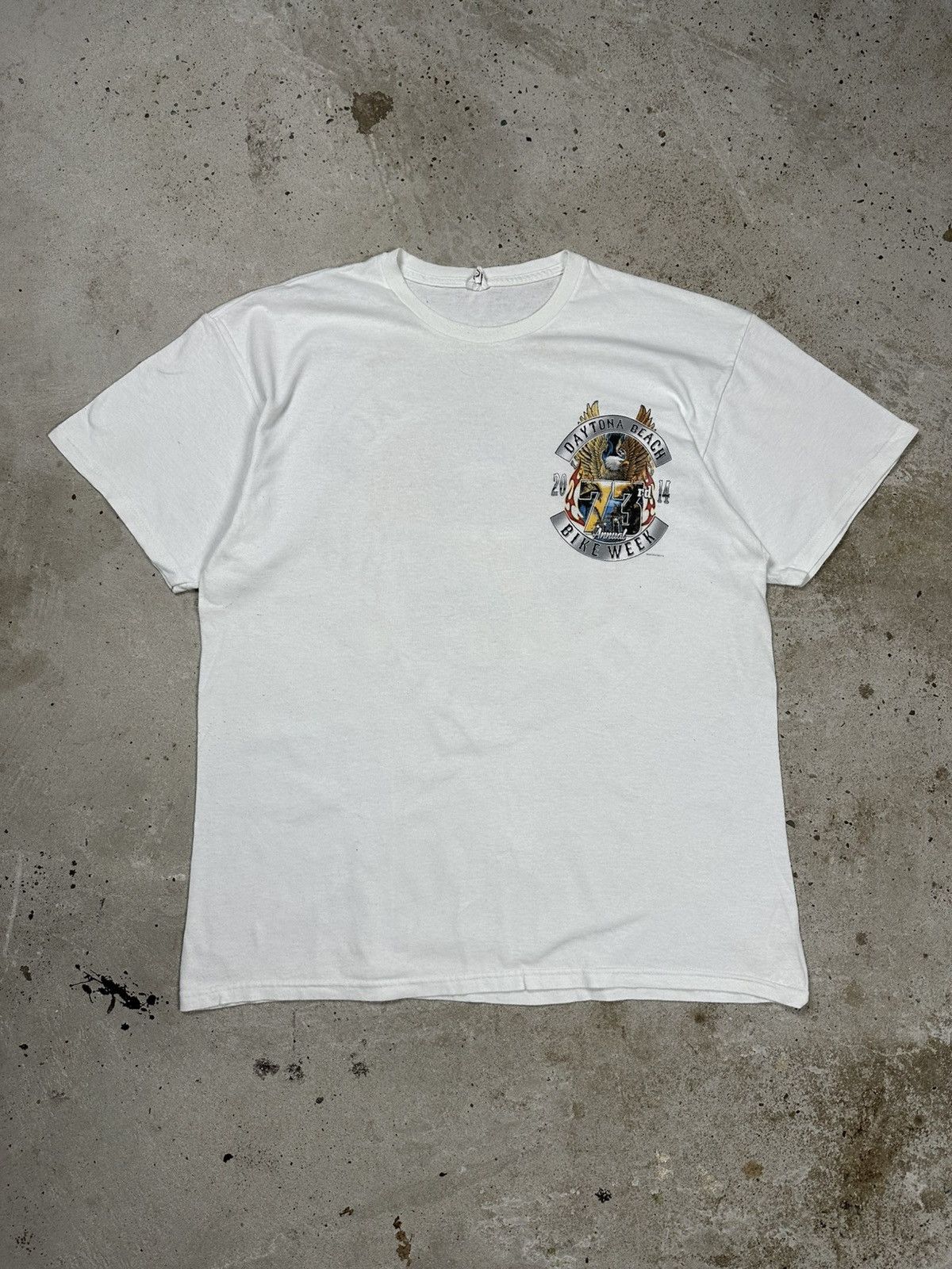 Harley Davidson Vintage Bike Week Daytona Beach Harley Moto Print T Shirt Size US L / EU 52-54 / 3 - 3 Thumbnail