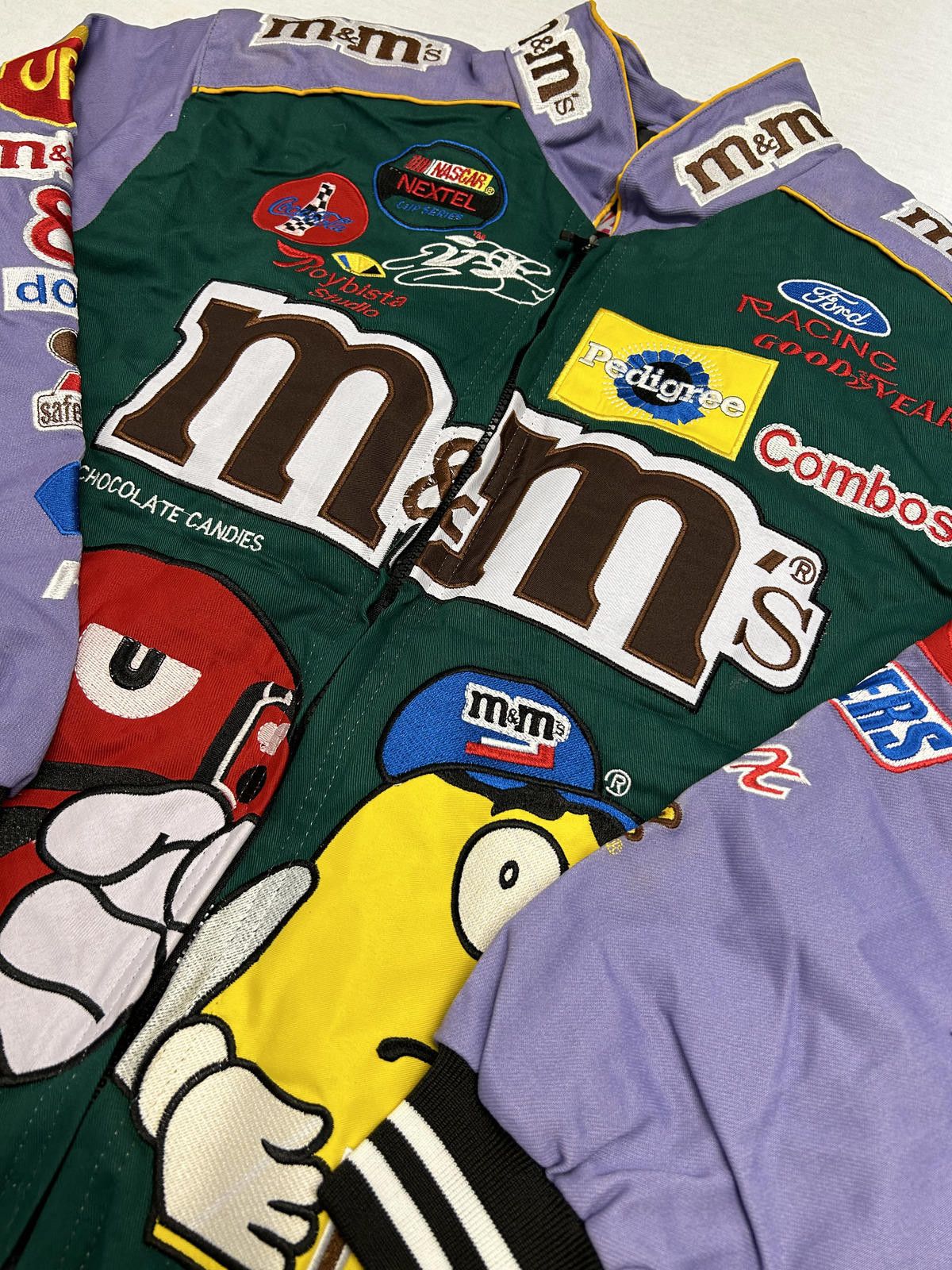 NASCAR Vintage M&M's Racing Varsity Jacket Size US L / EU 52-54 / 3 - 3 Thumbnail