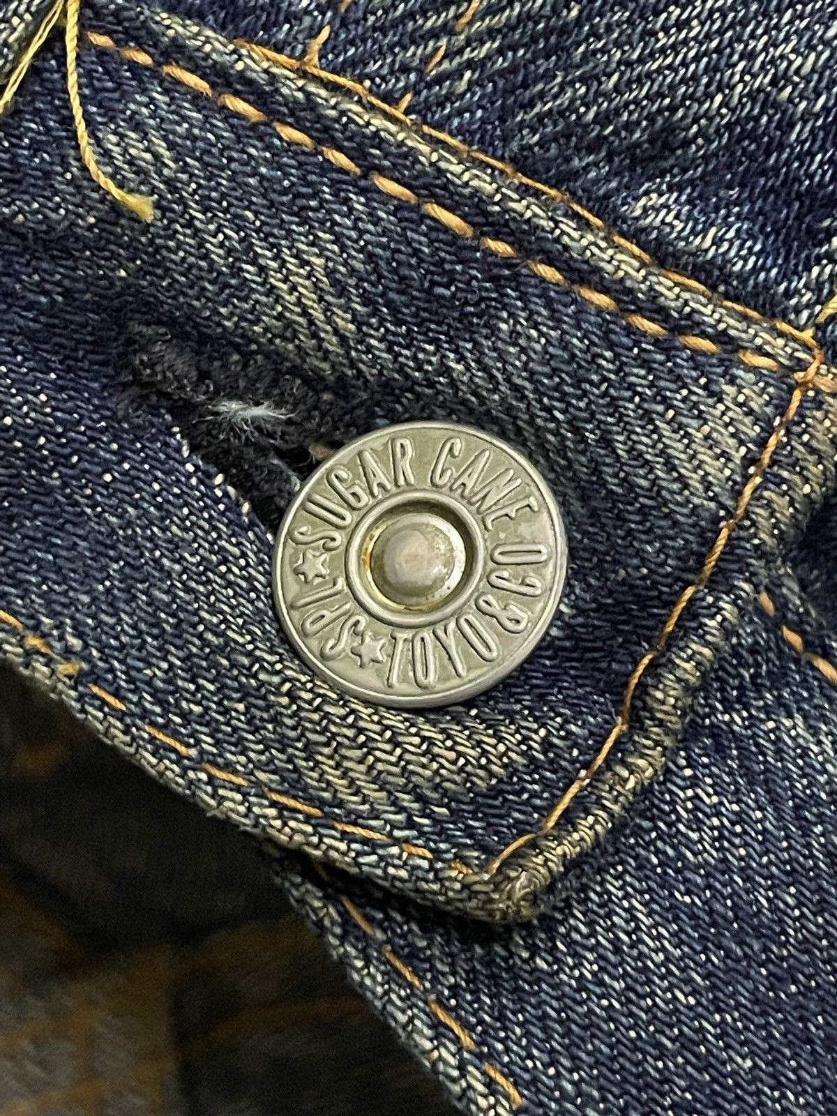 Kapital × Sugar Cane × Toyo Enterprises Vintage Sugar Canes 140z Hemp Green Selvedge Mud Wash Jeans Size US 29 - 20 Thumbnail