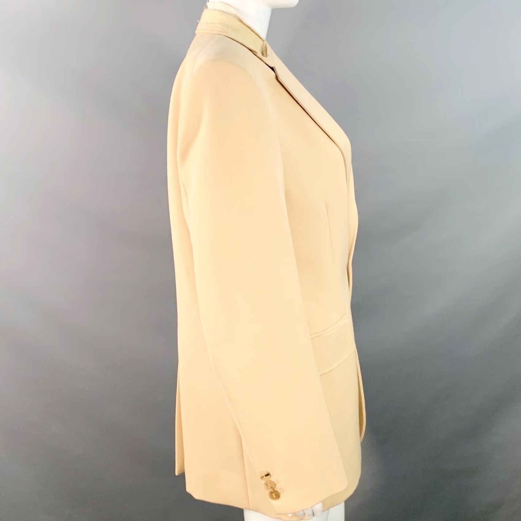 Maison Margiela MAISON MARGIELA Blazer Size M Khaki Wool Mohair Twill Notch Lapel Jacket Blazer Womens Size M / US 6-8 / IT 42-44 - 3 Thumbnail