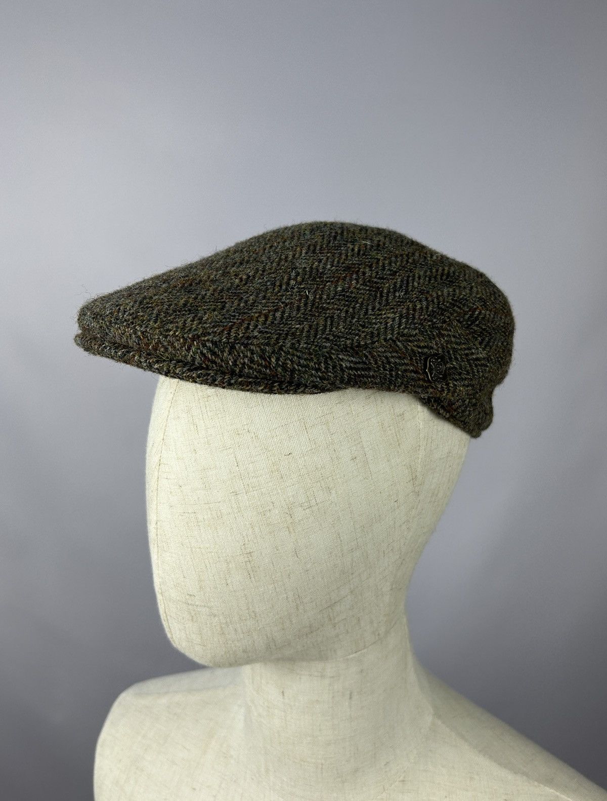 Designer × Harris Tweed Failsworth Stornoway Harris Tweed Flat Cap Wool 58CM 7 1/8 Size ONE SIZE - 1 Thumbnail