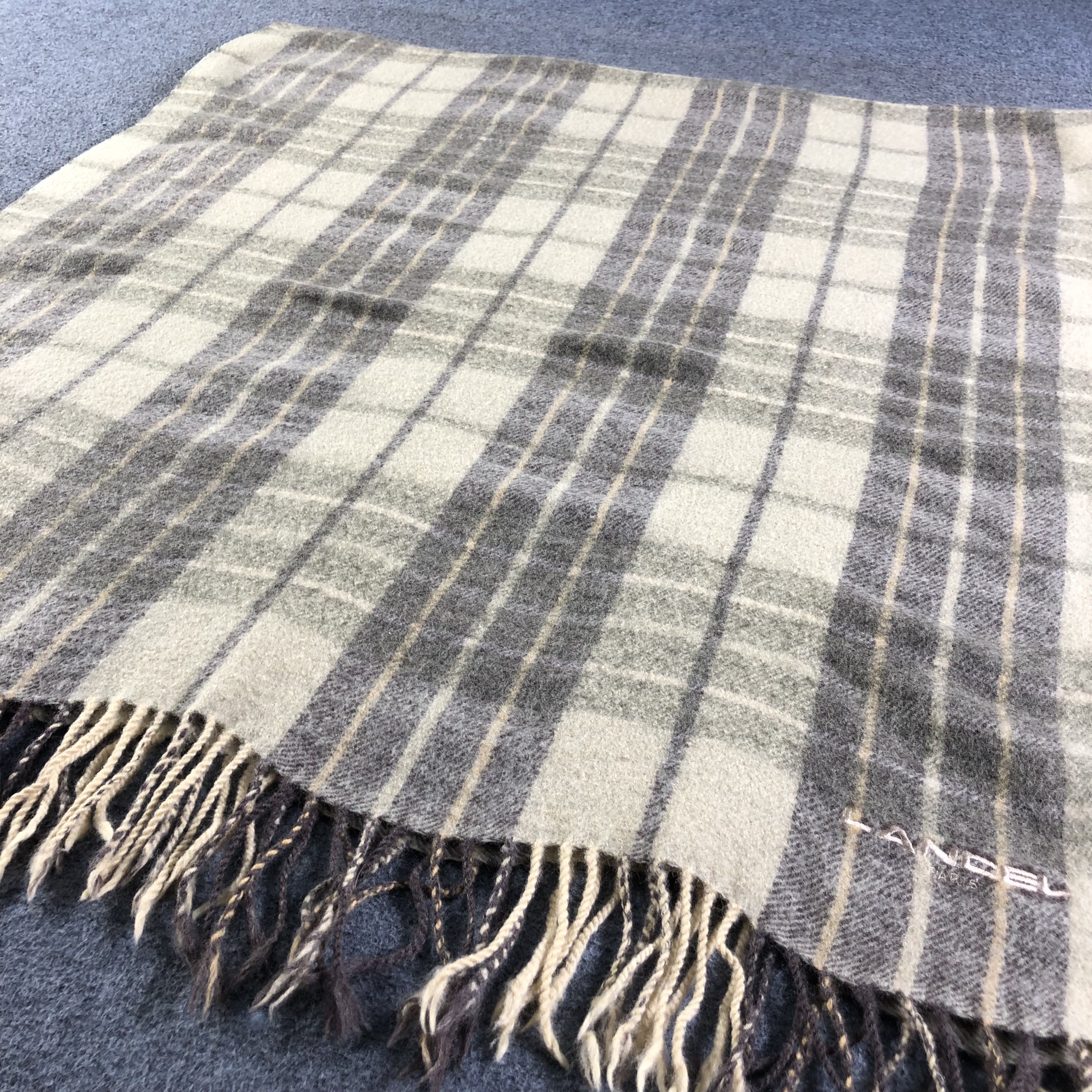 Lancel Lancel Tartan Wool Scarf Muffler Neckwear V2192 Size ONE SIZE - 2 Thumbnail