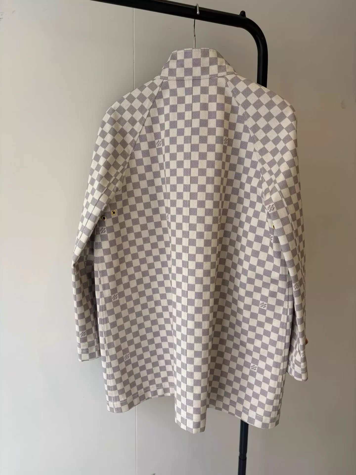 Louis Vuitton LV Damier Check Leather Stand Collar Mid-Length Trench Size XS / US 0-2 / IT 36-38 - 3 Thumbnail