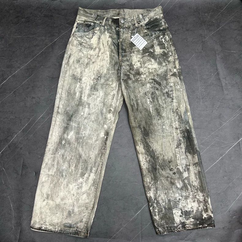 acne studios Print illusion splash-ink old mud jeans 2504-N