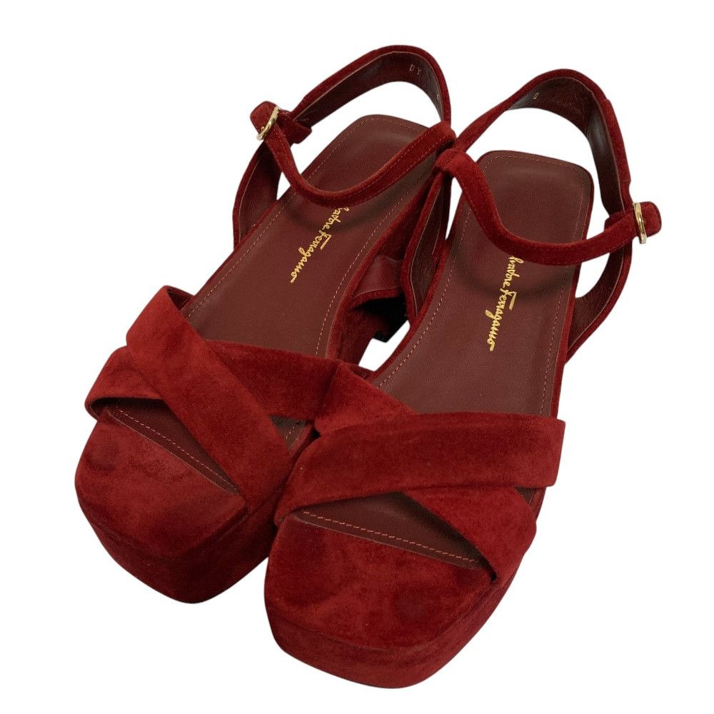 Salvatore Ferragamo Salvatore Ferragamo Salvatore Ferragamo Suede Platform Sandals Leather Shoes DUTY FREE for USA Size ONE SIZE - 1 Thumbnail