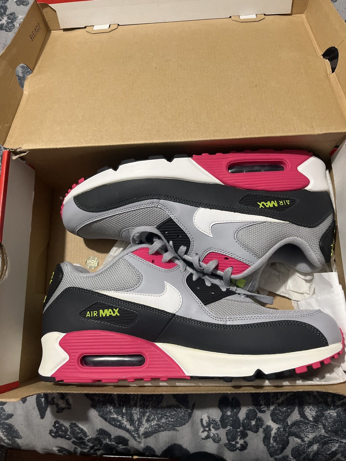 Air max 90 wolf grey /white rush pink