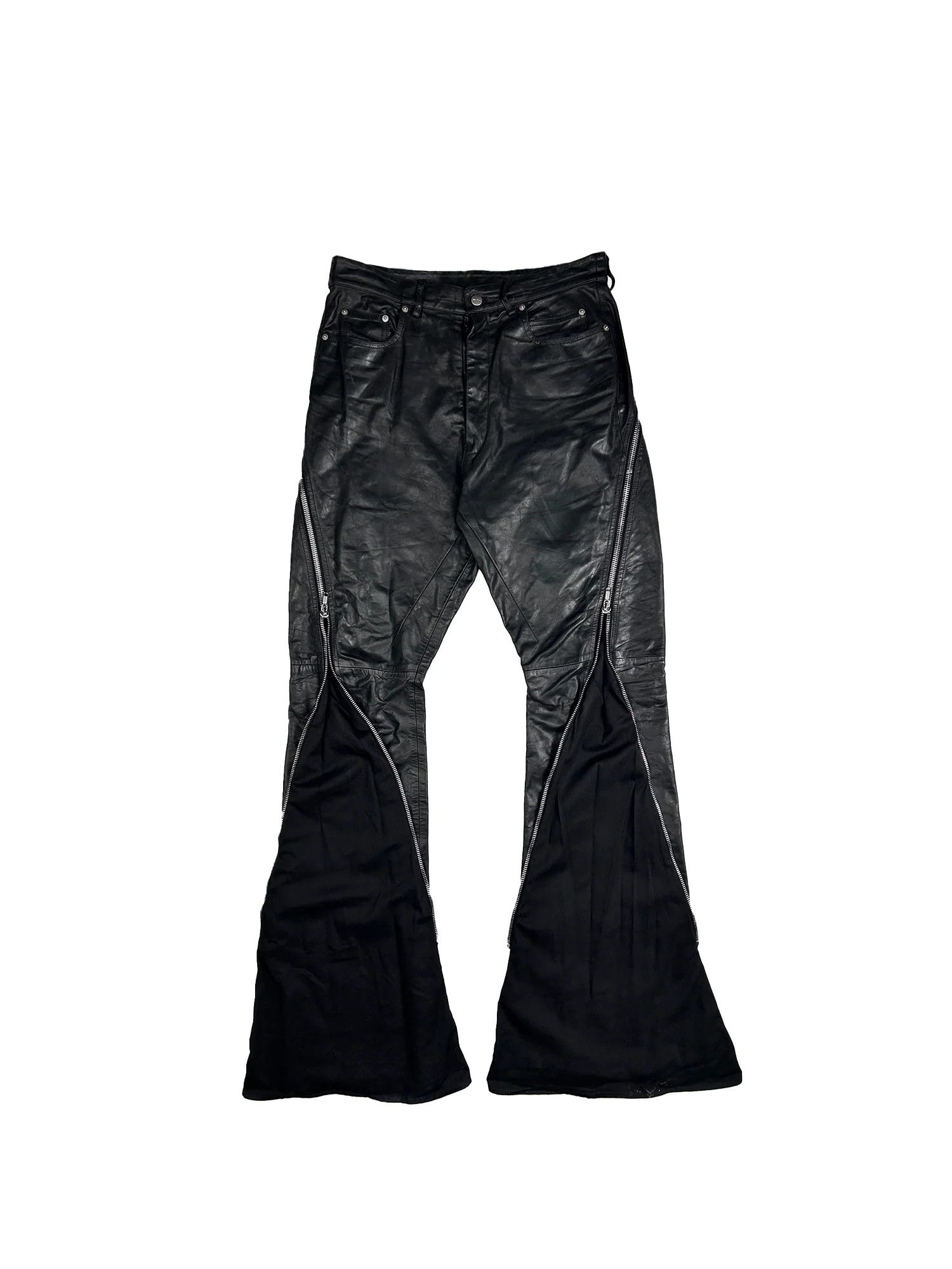 Rick Owens SS2023 EDFU Bolan Banana Leather Pants Size US 31 - 3 Thumbnail
