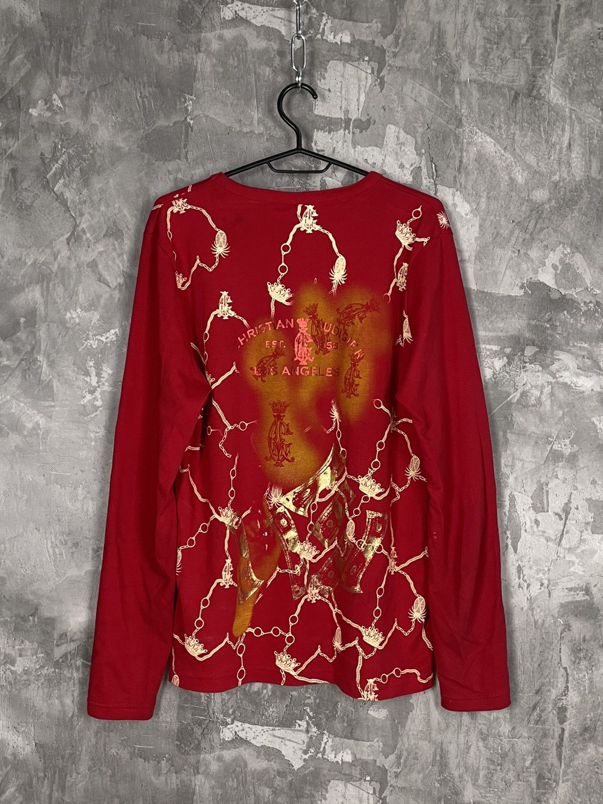 Ed Hardy × Vintage Vintage 00s Christian Audigier Printed Long sleeve T shirt Size XXL / US 16-18 / IT 52-54 - 9 Thumbnail