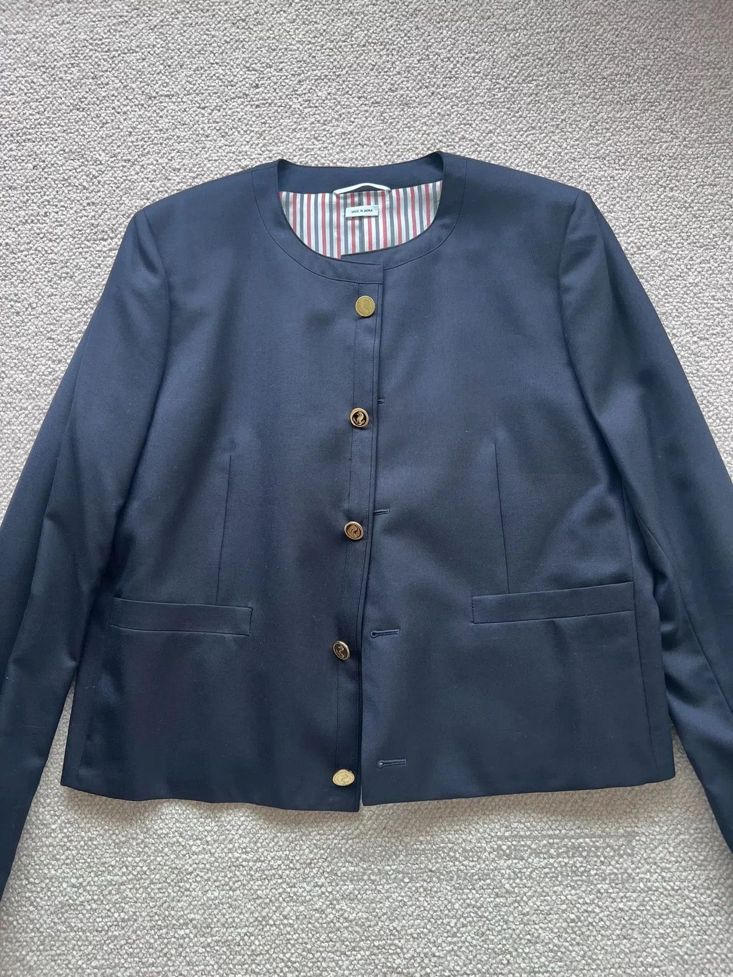 Thom Browne thom browne wool round collar jacket. Size US L / EU 52-54 / 3 - 2 Thumbnail