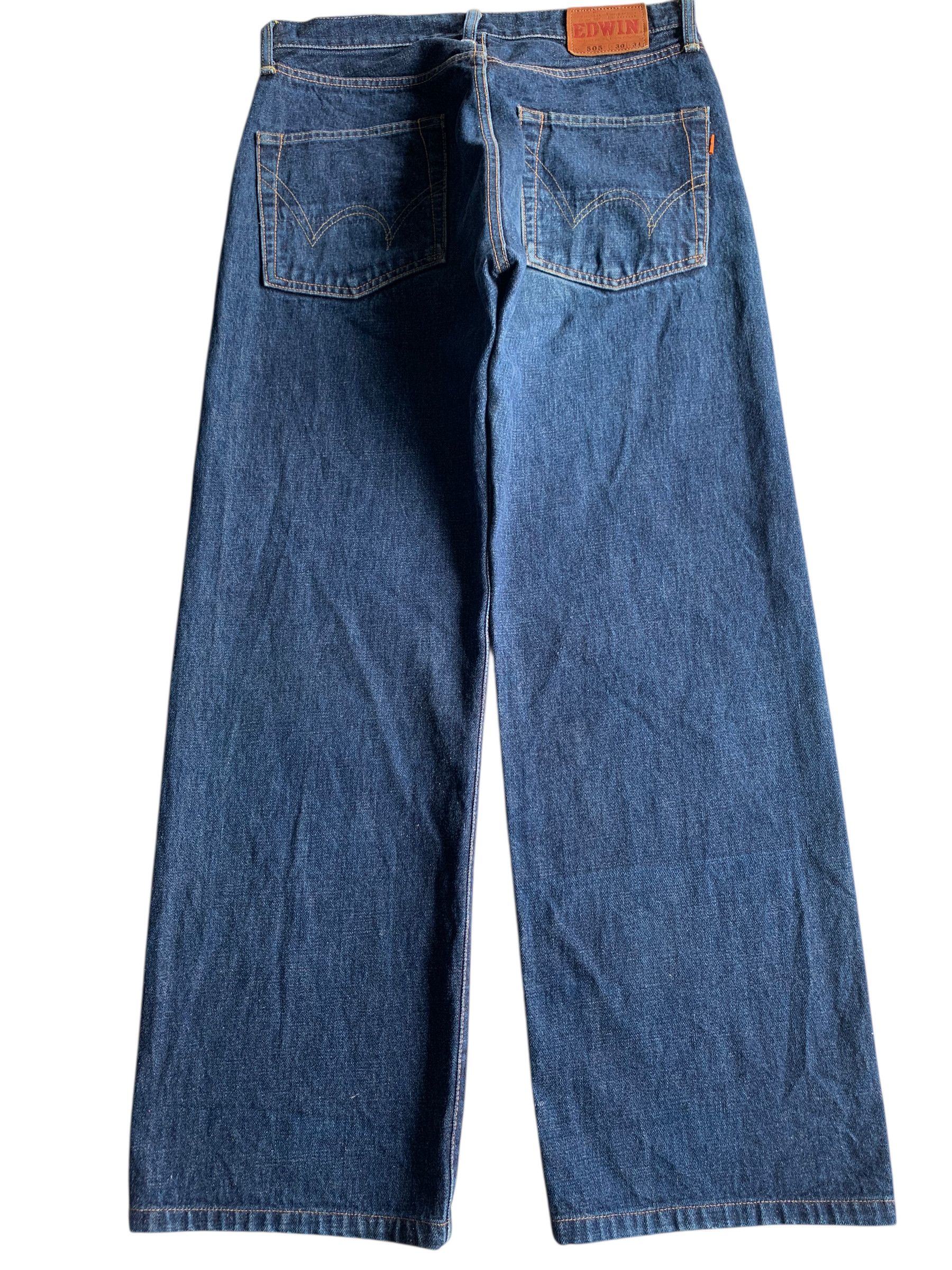 Edwin VINTAGE EDWIN 505 BAGGY SELVEDGE JAPANESE DENIM Size US 30 / EU 46 - 9 Thumbnail