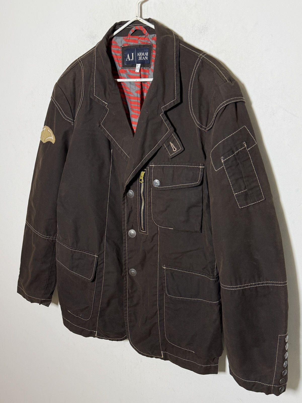 Giorgio Armani Armani waxed/polyurethane-coated multipocket field jacket Size US L / EU 52-54 / 3 - 3 Thumbnail