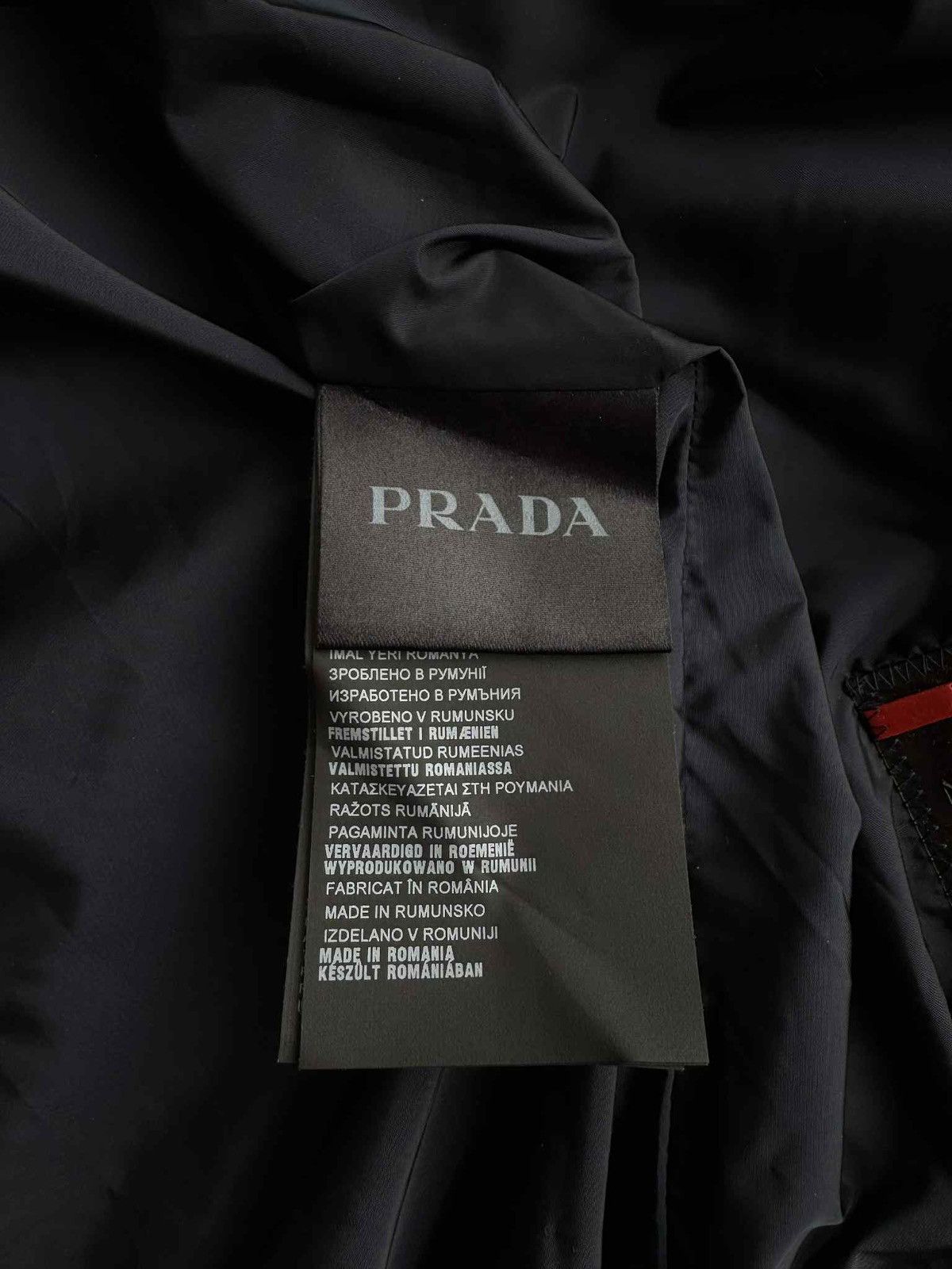 Prada Rare - Prada Chest Logo Red Tape Track Jacket Size US L / EU 52-54 / 3 - 13 Thumbnail