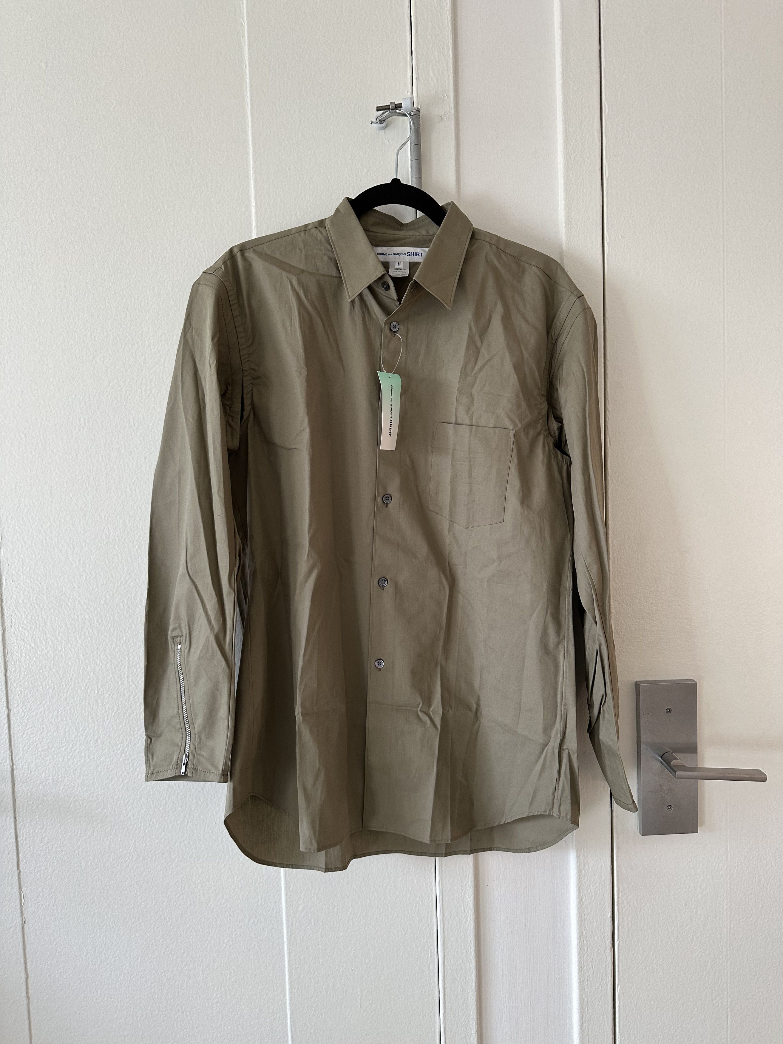image of Comme Des Garcons x Comme Des Garcons Shirt Multi Zip Abstract Button Up Shirt in Brown (Size Mediu