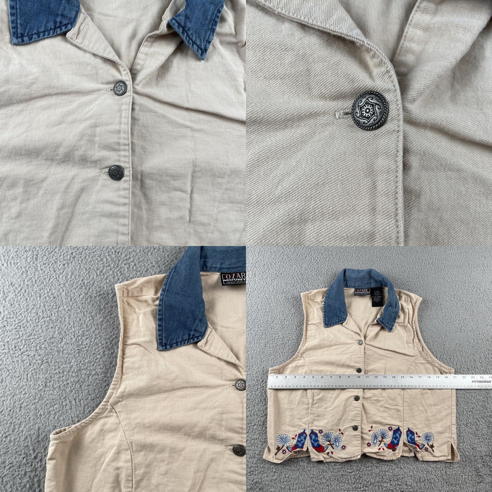 Vintage VINTAGE Ozark Mountain Jean Company Womens XL Button-Up Embroidered Western Shirt Size XL / US 12-14 / IT 48-50 - 8 Thumbnail