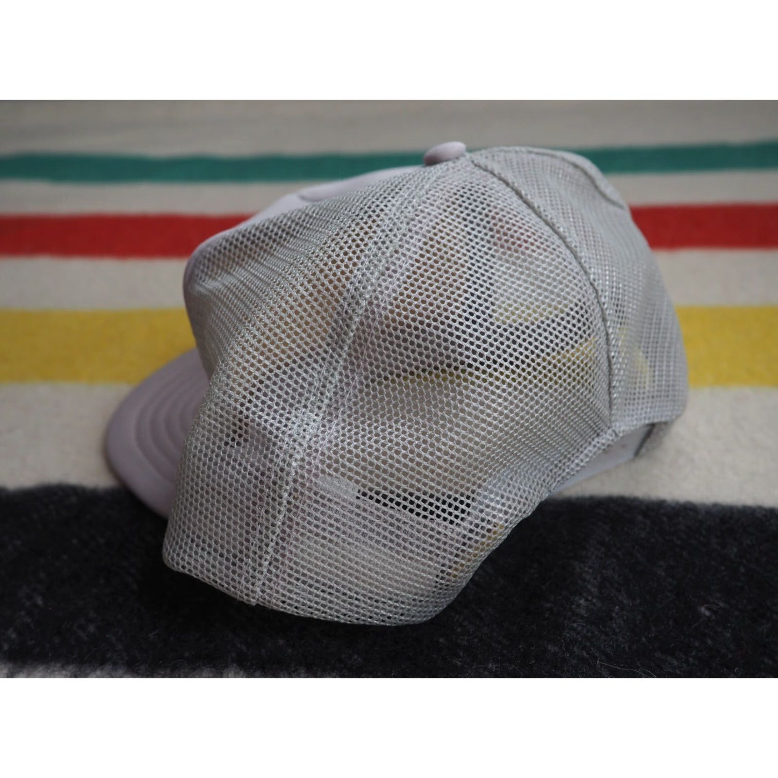 Vintage VTG 90s PNW Northwest Fishing Salmon Gray Trucker Hat Snapback Cap OSFM Adjustable Gray Trucker Cap Mens Womens Boys Girls Size ONE SIZE - 5 Thumbnail
