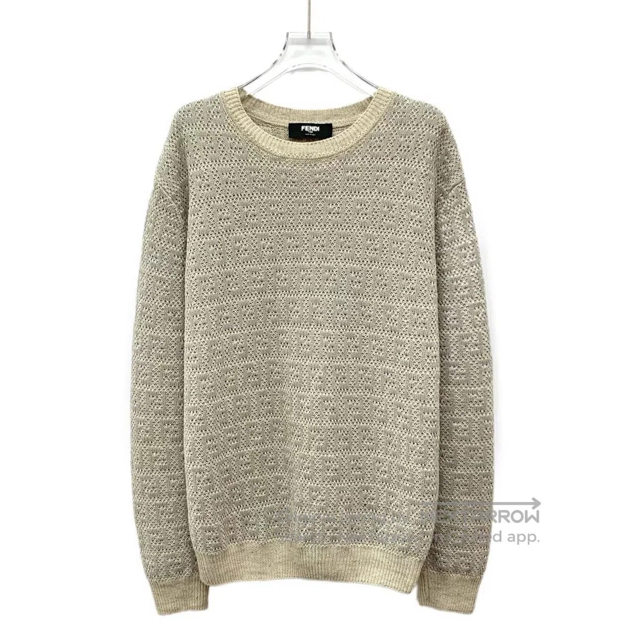 Fendi Fendi Multicolor Logo Monogrammed Linen Crewneck Sweater| Size US M / EU 48-50 / 2 - 1 Thumbnail