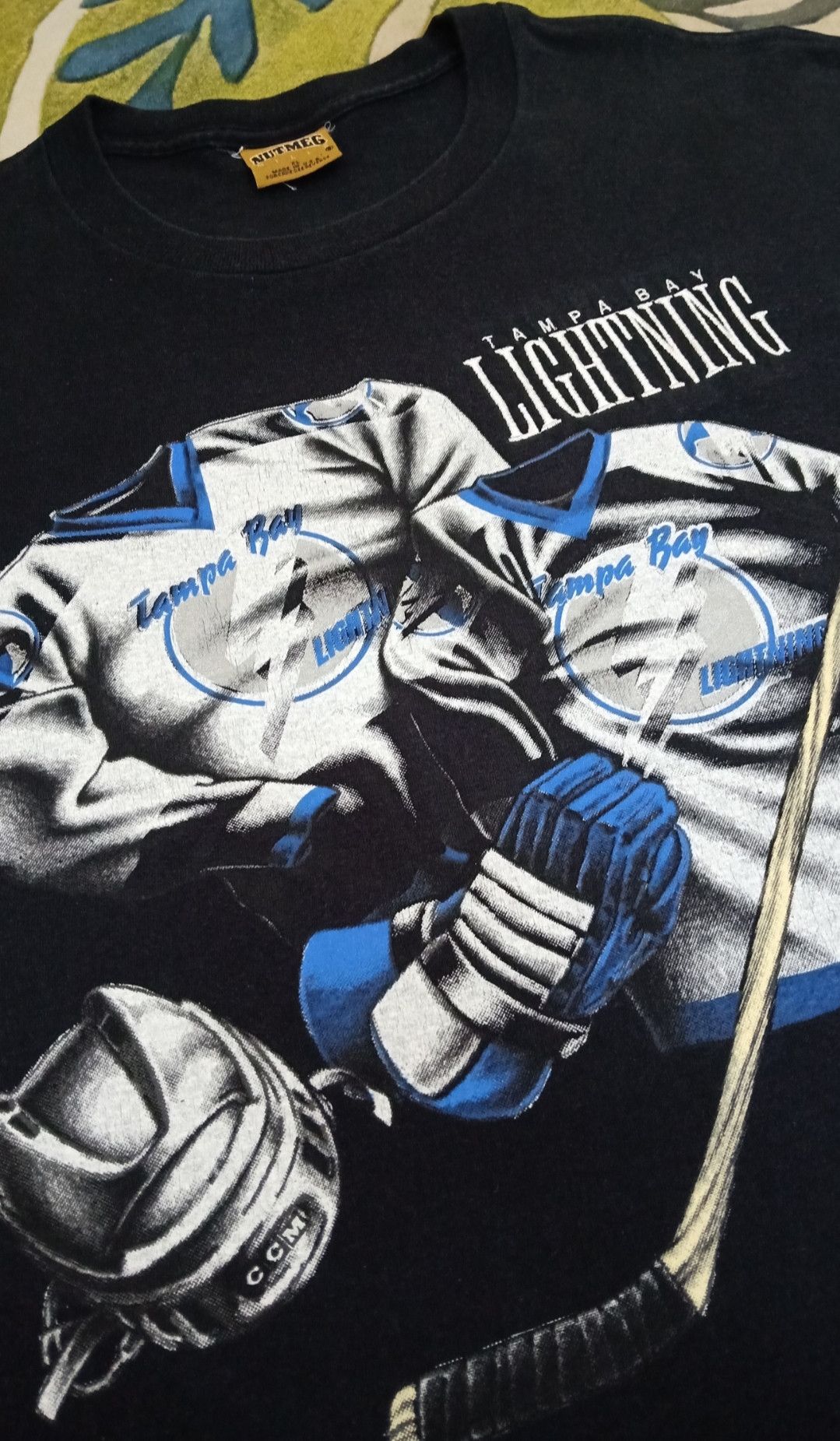 NHL × Nutmeg × Vintage Vintage 90s NHL Tampa Bay Lightning T-shirt Size US XXL / EU 58 / 5 - 11 Thumbnail